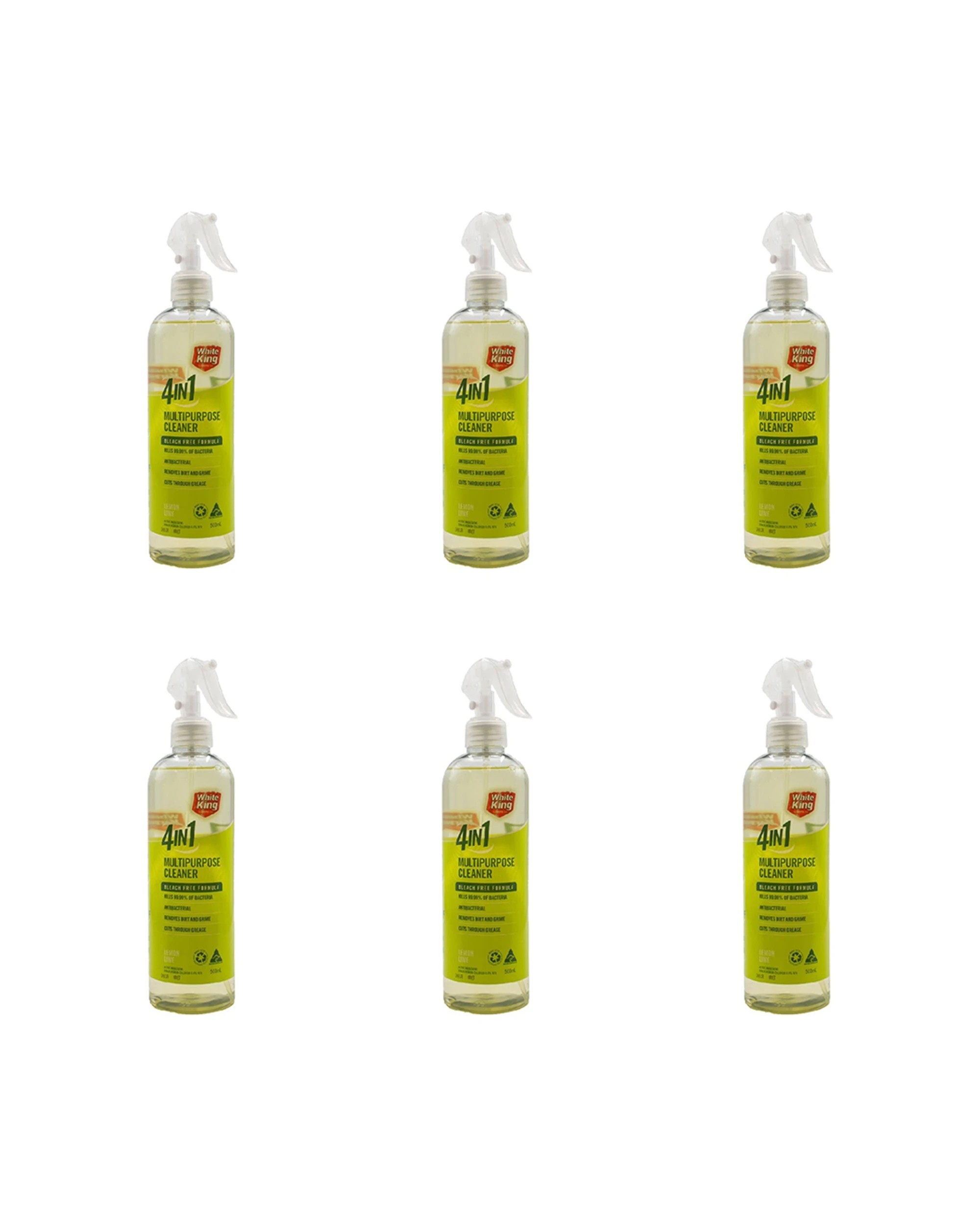 1 White King 6PK 4In1 Multipurpose Cleaner Spray 500ml Lemon Lime - Multi, 1 of 4