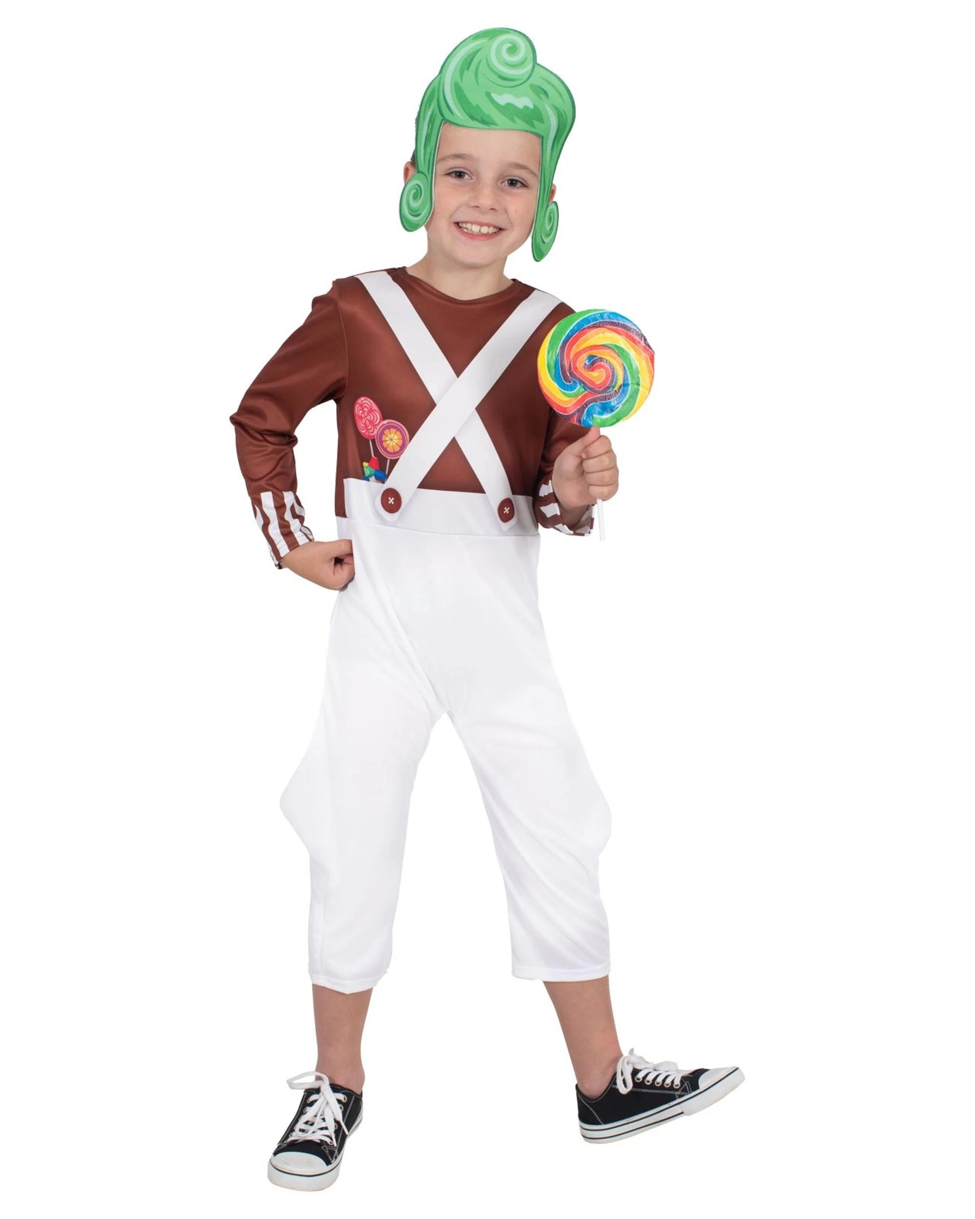 4 Charlie and The Chocolate Factory Oopma Loompa Classic Child Costume Size 3-5 Years, 4 of 4
