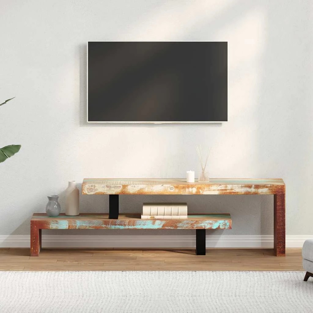 3 Vidaxl Tv Stand Solid Reclaimed Wood - Brown, 3 of 10