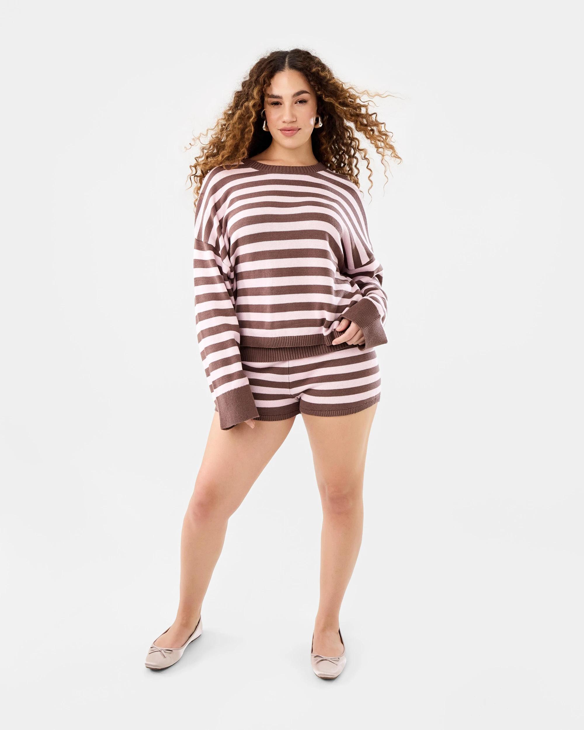 2 Knit Fold Over Shorts Bllet Pink, 2 of 7
