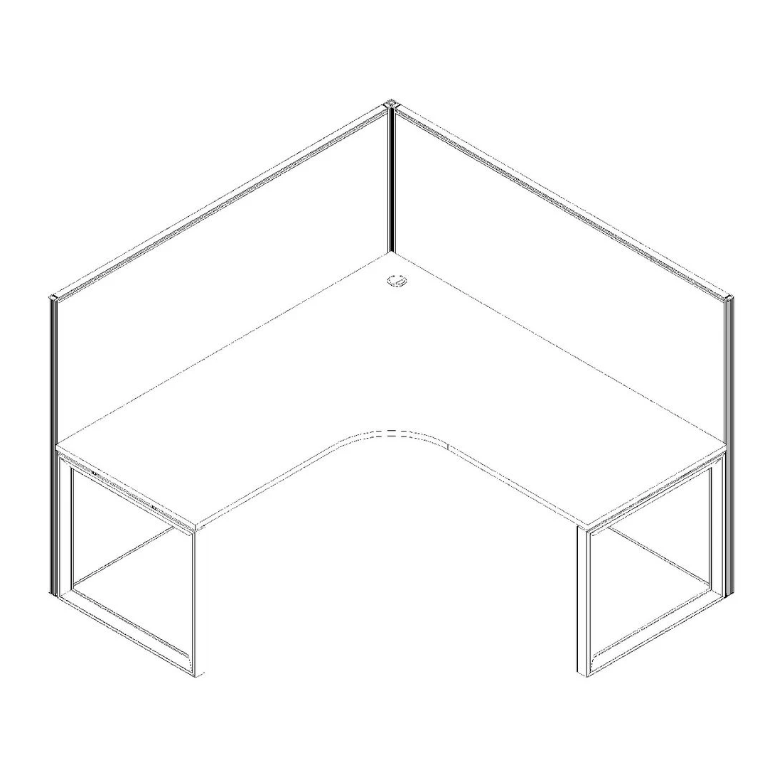 3 Stilford Screen 1200 W x 1250 H mm White Frame Grey Fabric, 3 of 10