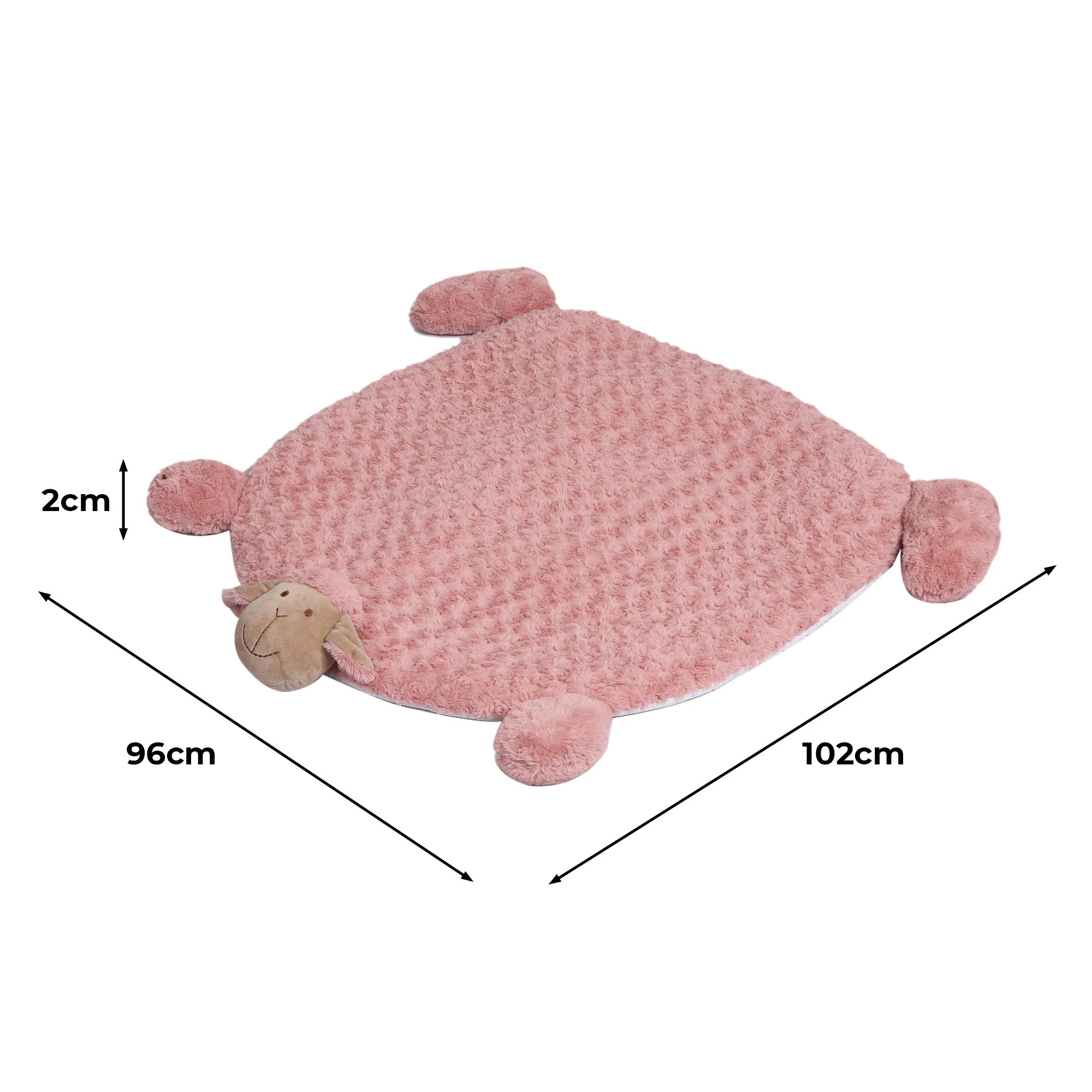 2 Pawz Large Pet Calming Bed With Squeaky Toy Pink, 2 of 3