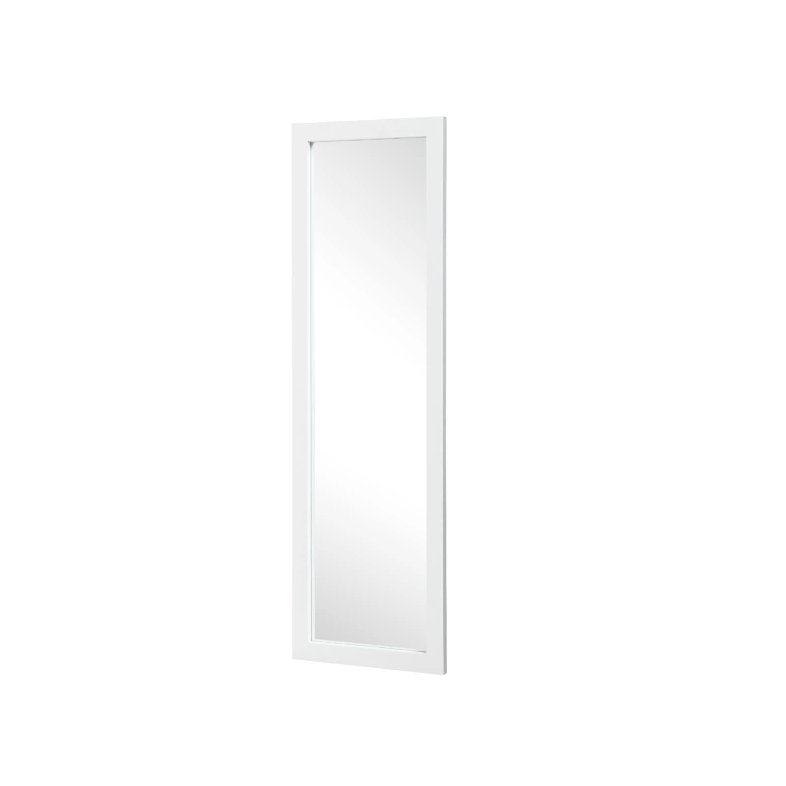 1 Costway 120 x 37cm Wall Door Mounted Full-Length Dressing Mirror - White, 1 of 5