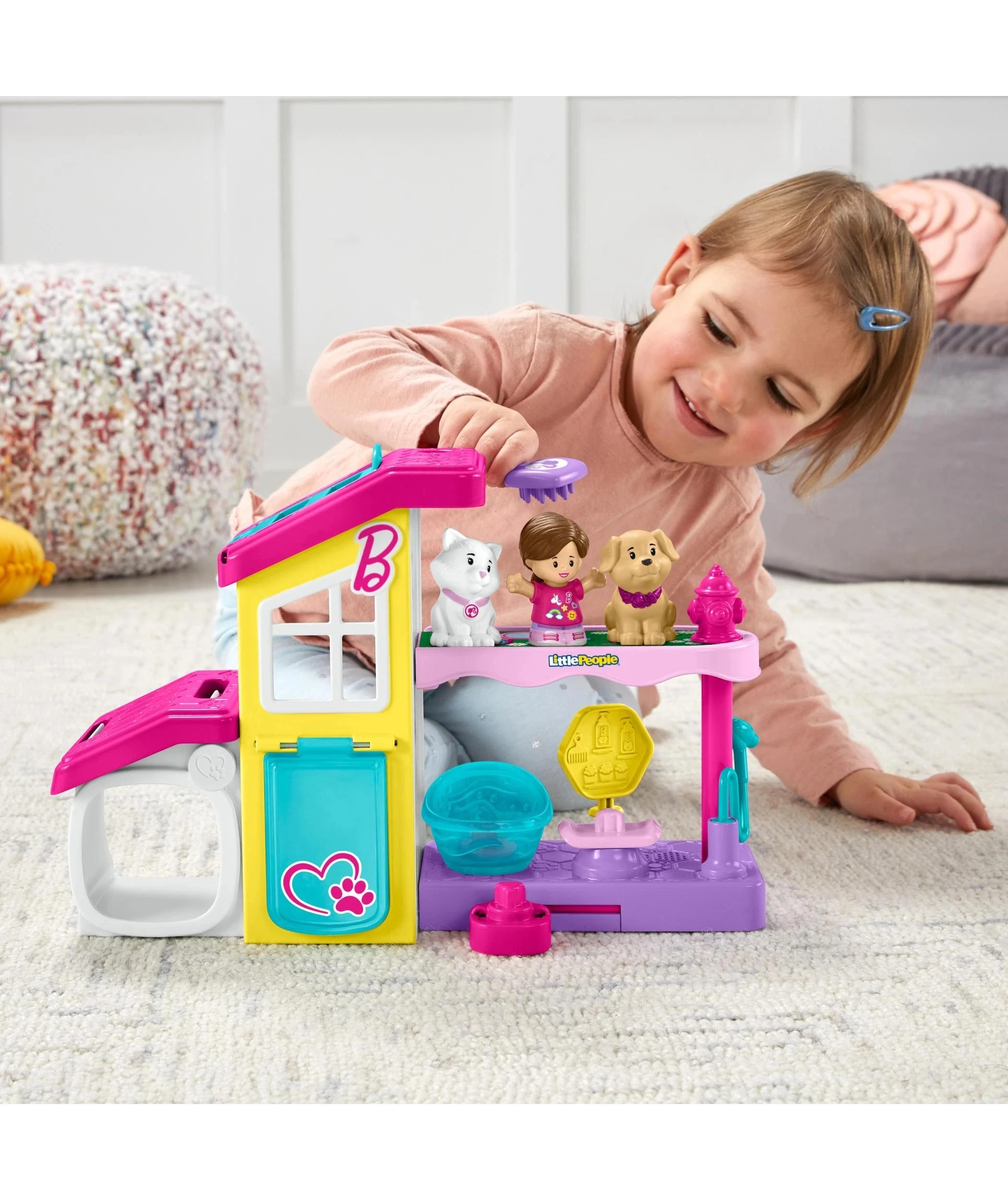 3 Fisher-Price Fisher - Price Little People Barbie Play and Care Pet Spa Musical Toddler Playset - Multi, 3 of 7