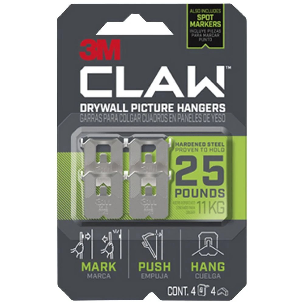 1 3M Claw Heavyweight Hanging Solution 11kg 4 Pack, 1 of 1