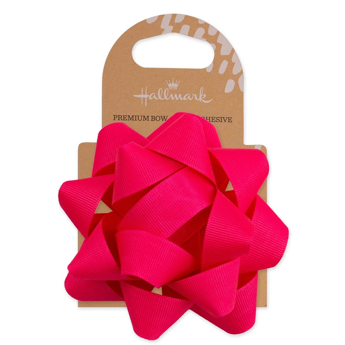 1 Hallmark Premium Adhesive Gift Bow - Shocking Pink, 1 of 2