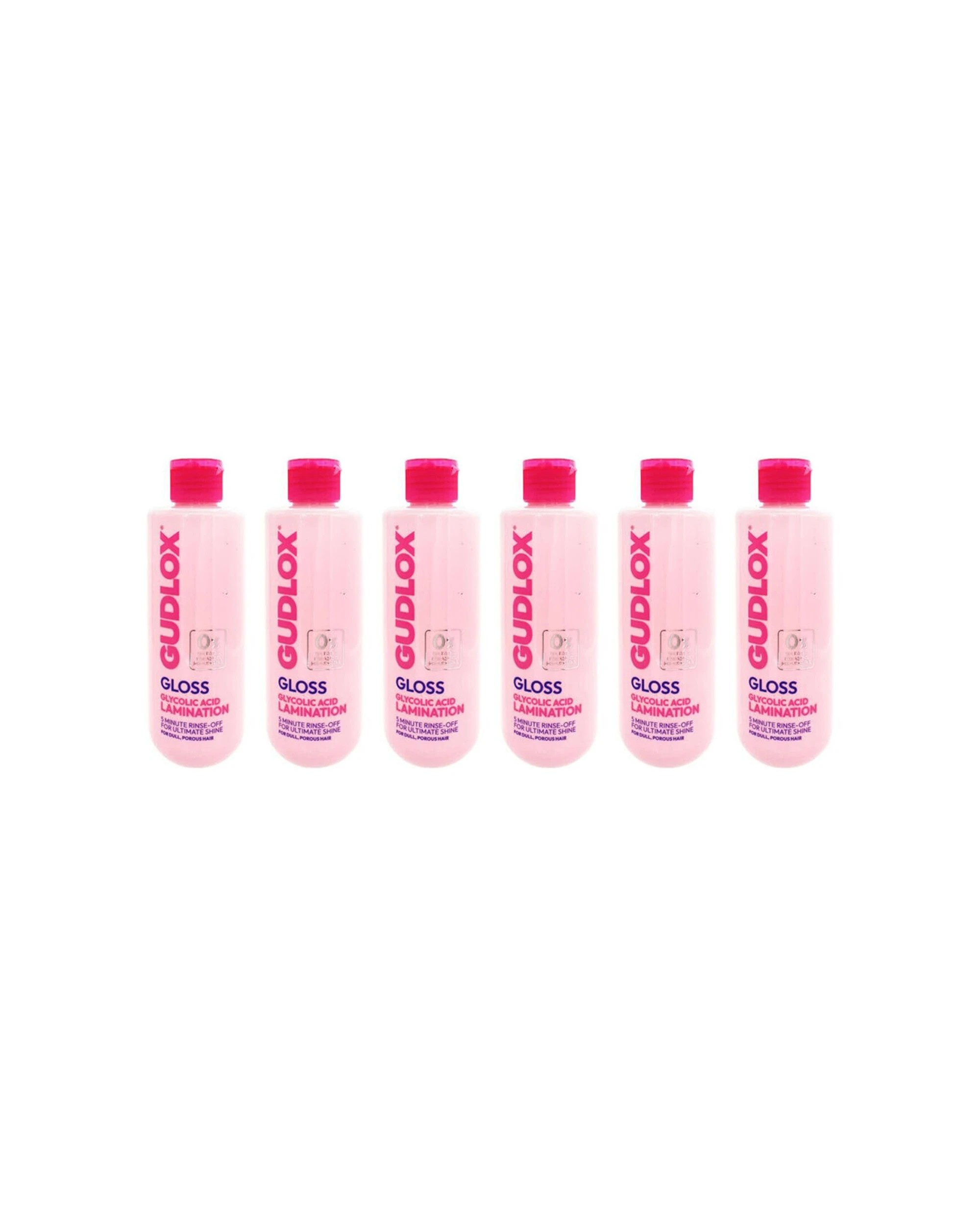 1 Gudlox 6PK Gloss Glycolic Acid Lamination For Dull And Porous Hair Treatment 200ml - Pink, 1 of 3