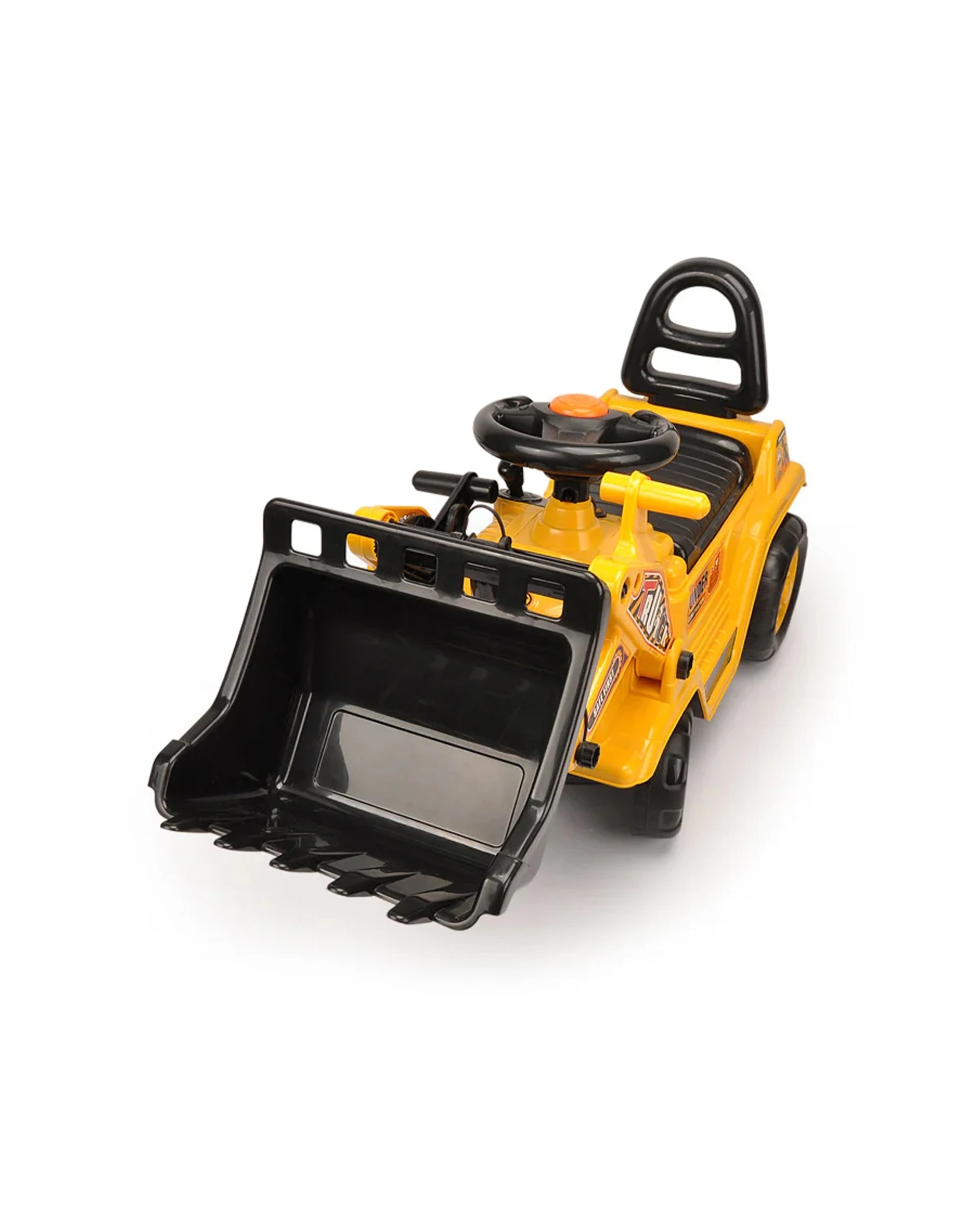 4 Lenoxx Ride On Digger Outdoor Tractor With Levers Yellow For Kids 3 Plus Years - Yellow, 4 of 4