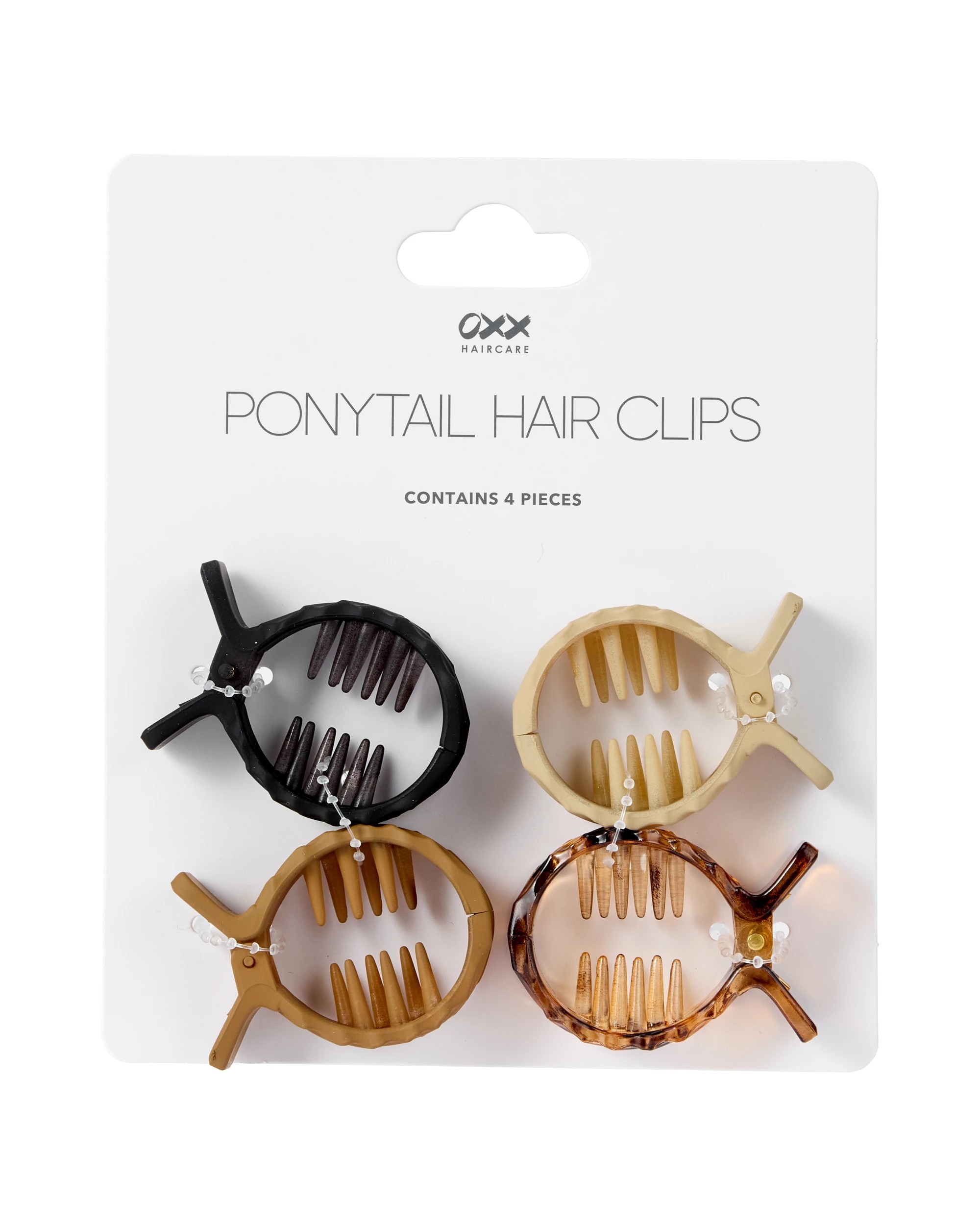 5 OXX Haircare 4 Piece Ponytail Claw Hair Clips, 5 of 5