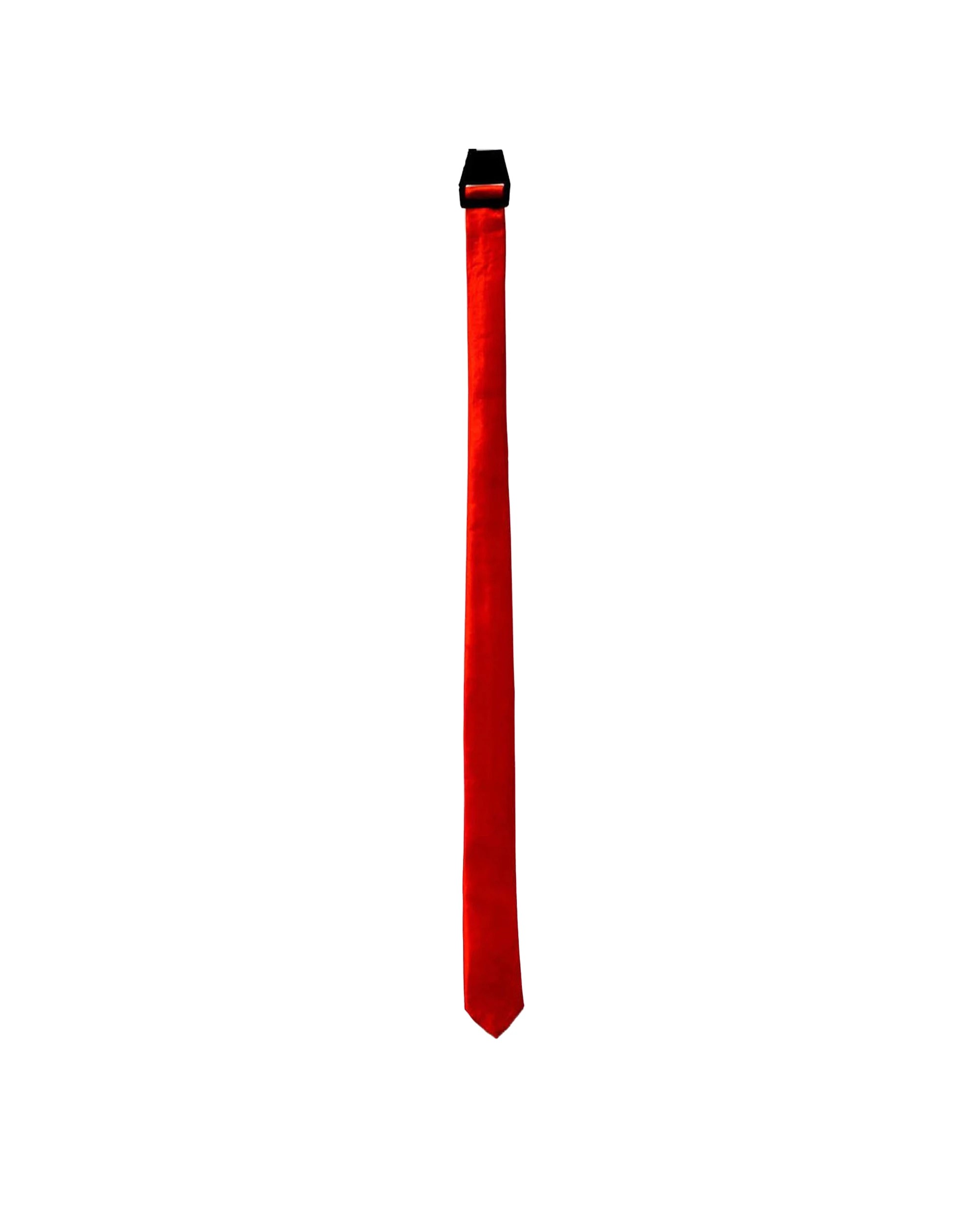 1 JD Party Long Slim Tie Party Accessory For Celebrations - Red, 1 of 1