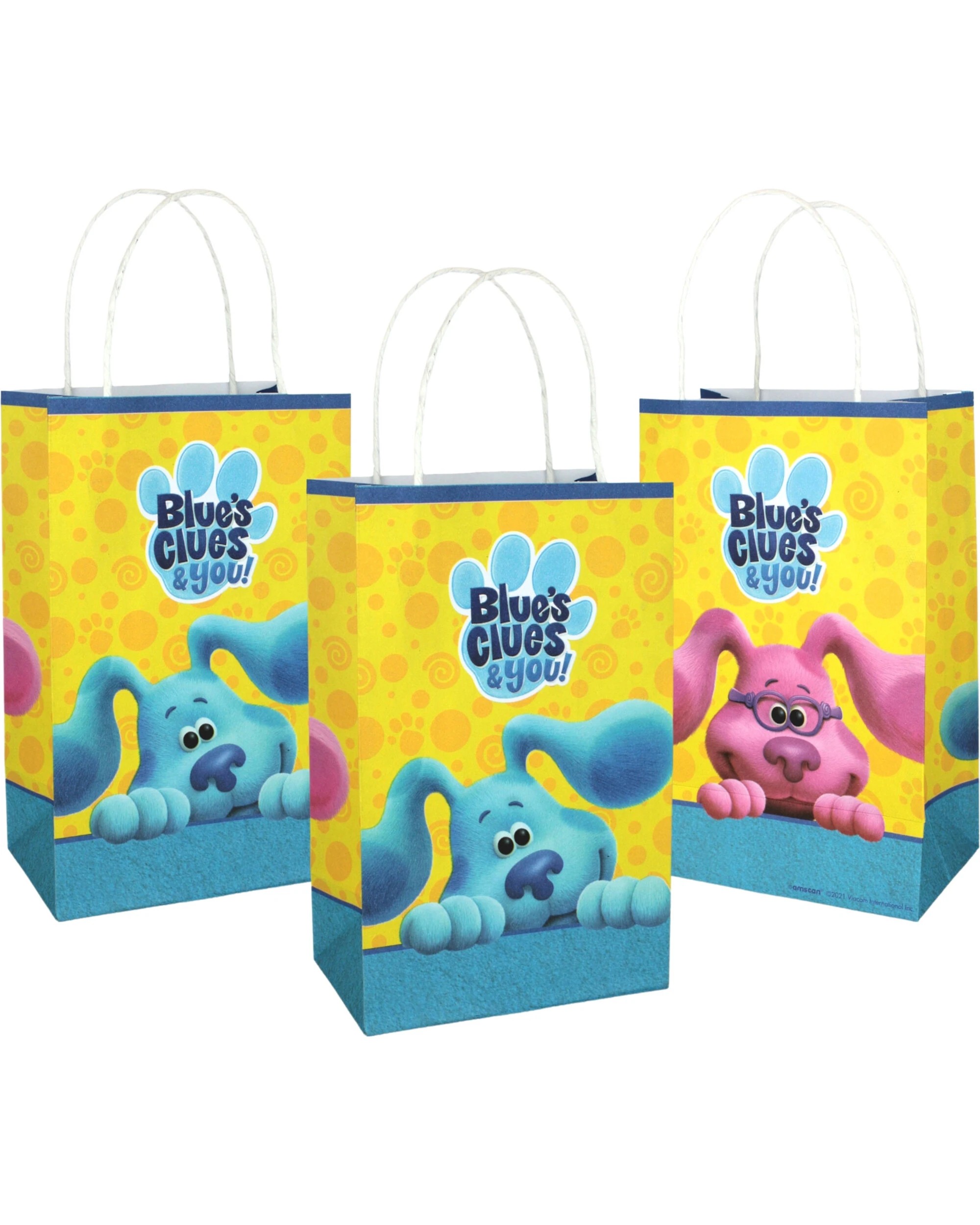 1 Amscan Inc. Blue's Clues Paper Gift Bags 21cm Pack of 8 - Multi, 1 of 3