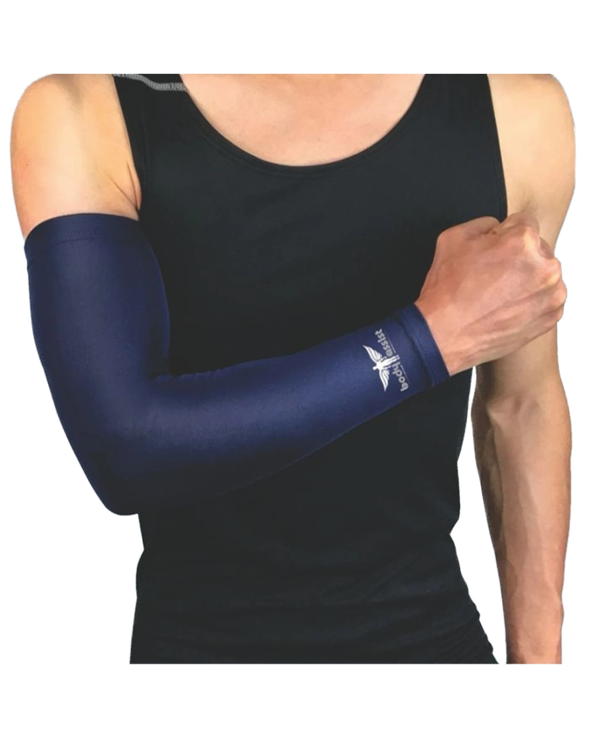 1 Bodyassist 2pc Compression Arm Sleeve Orthopaedic Support Medium Navy - Blue - Blue, 1 of 1