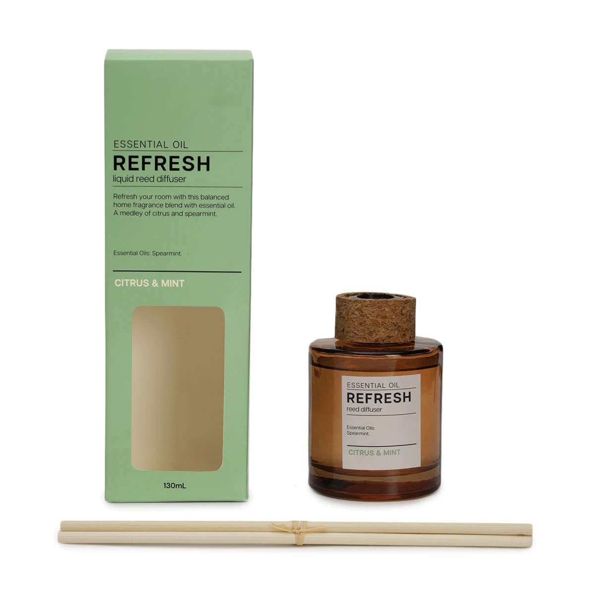 2 Aroma Refresh Citrus and Mint Liquid Reed Diffuser 130ml, 2 of 6