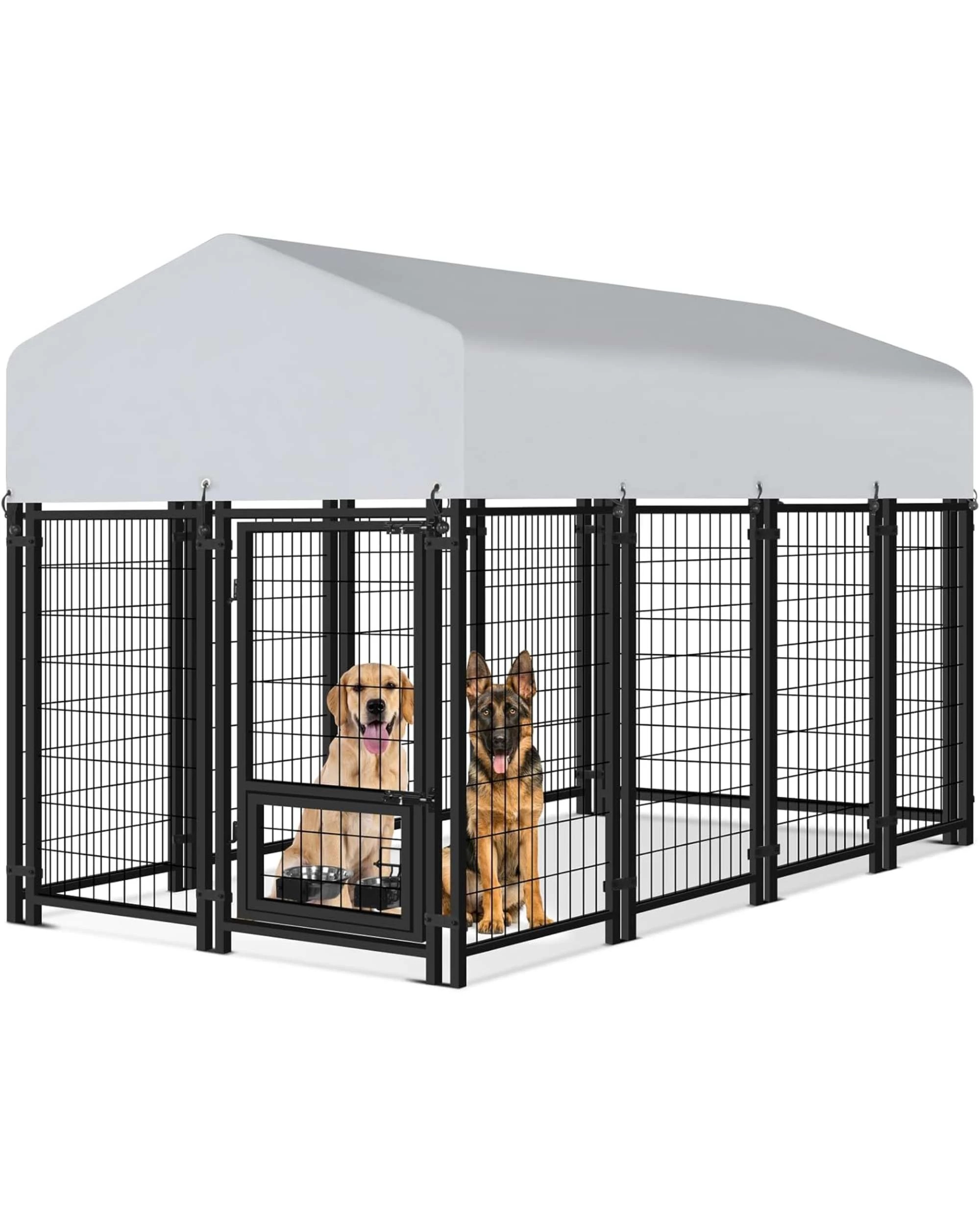 1 Advwin 2.4M Dog Kennel Large House Pet Run Cage Outdoor Enclosure, 1 of 9
