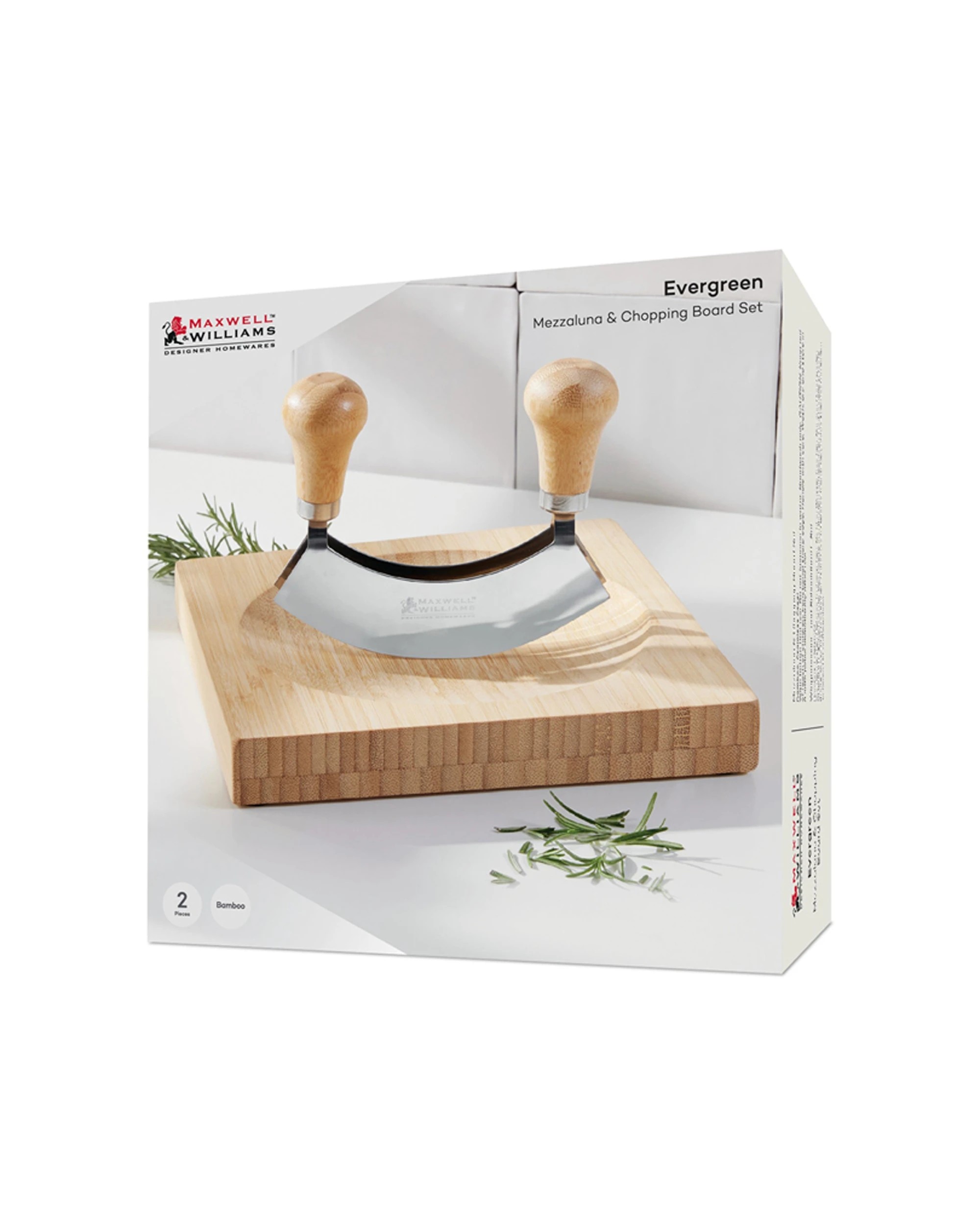 6 Maxwell & Williams Evergreen Bamboo Mezzaluna Square With Gift Box For Kitchen
 - Plain, 6 of 6