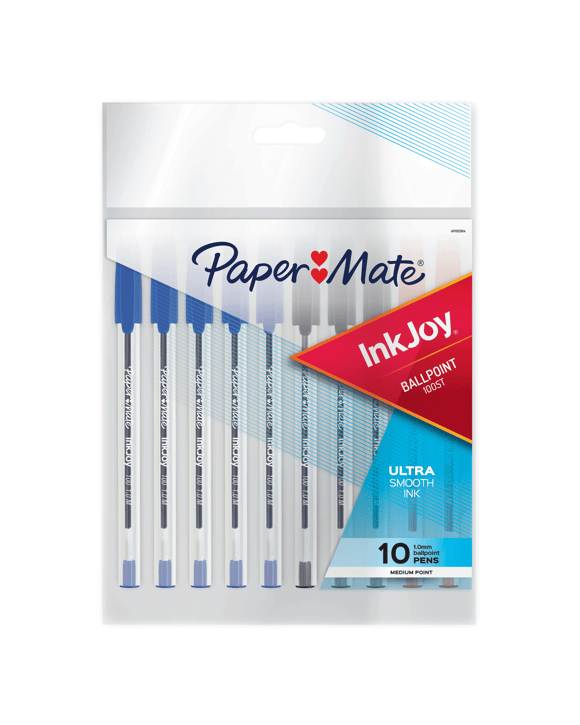 Paper Mate Inkjoy Capped Ballpoint Pen 10 Pack - Business Assorted