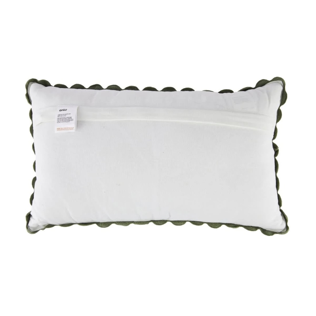 3 Stripe Ric Rac Cushion - Sage, 3 of 4