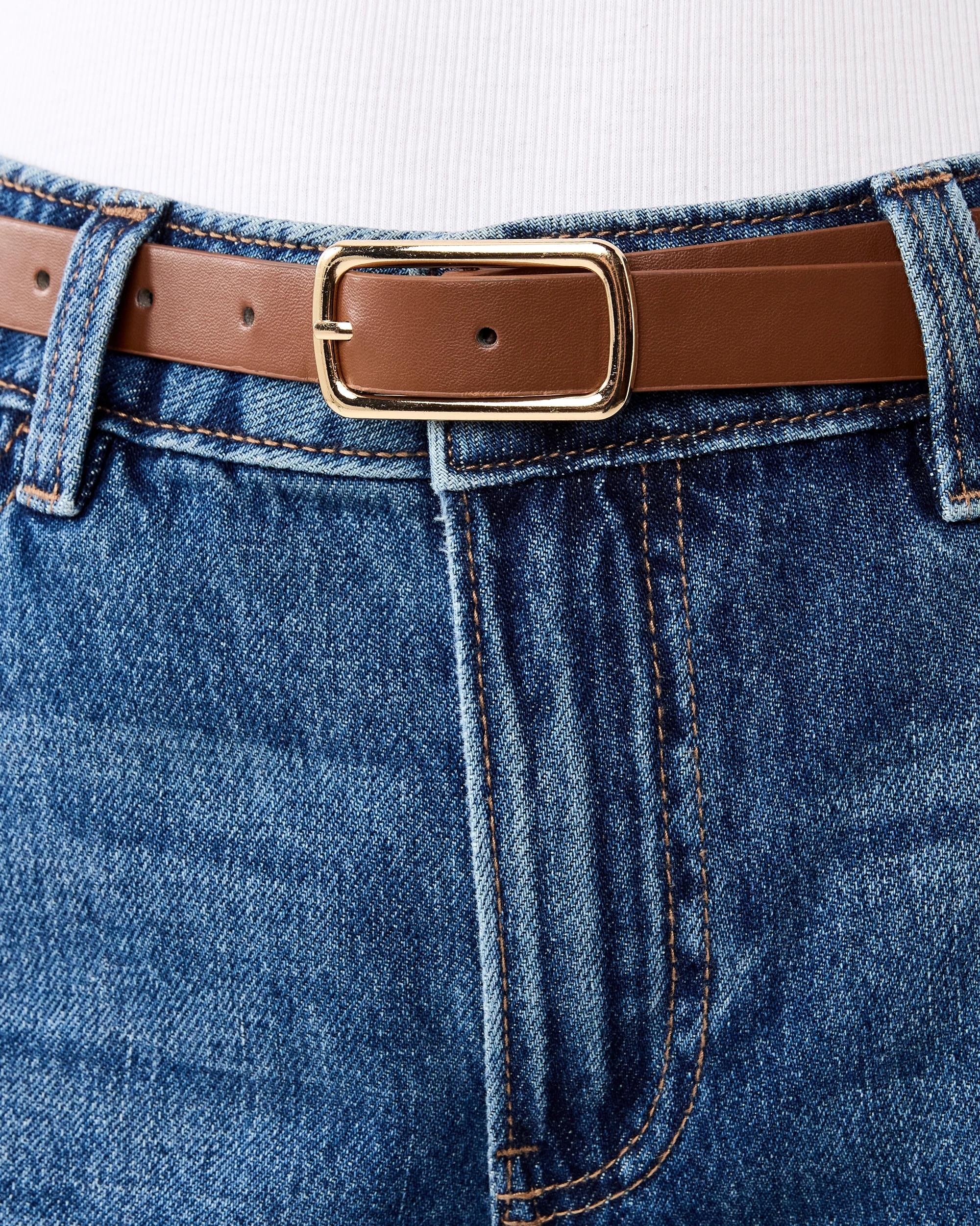 4 Belted Denim Jorts Mid Denim, 4 of 7