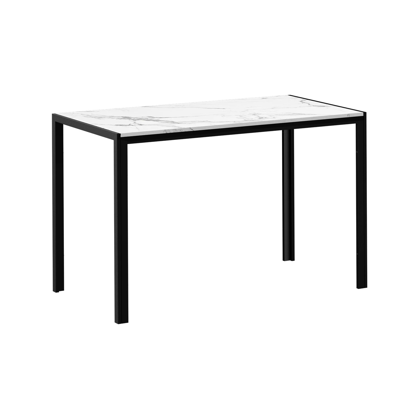 1 Oikiture 120cm Dining Table Rectangular Kitchen Table With Metal Leg
 - Multi, 1 of 9
