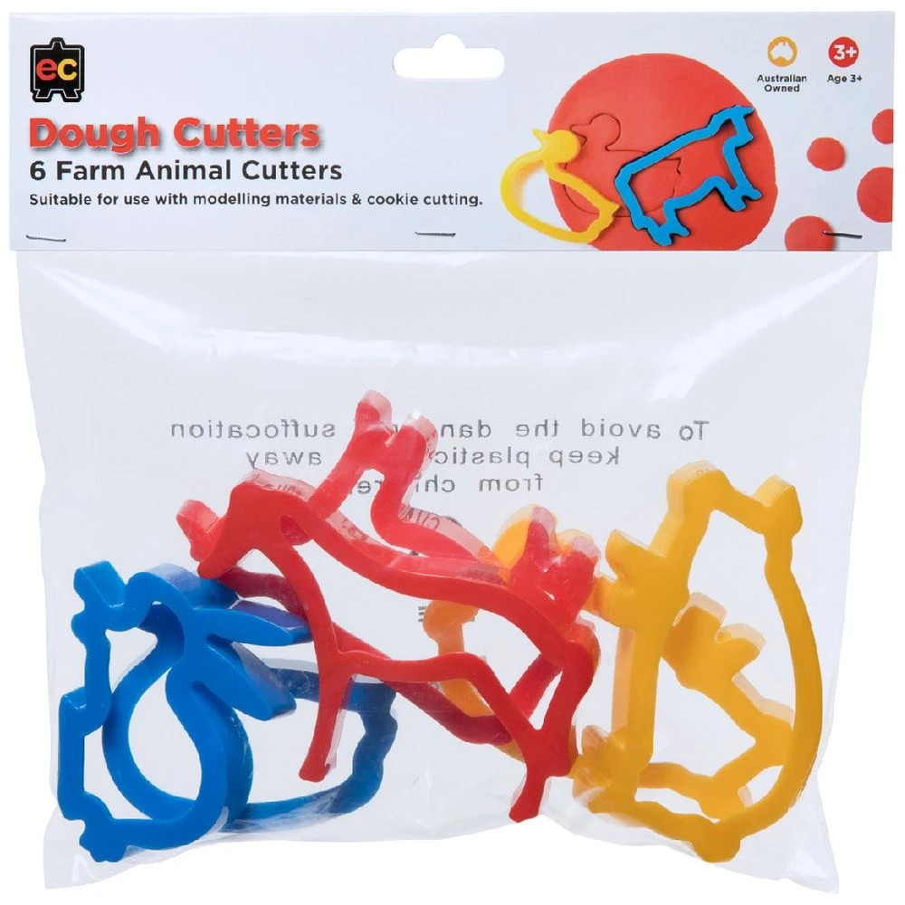 1 Educational Colours Animal Dough Cutters 6 Pack, 1 of 1