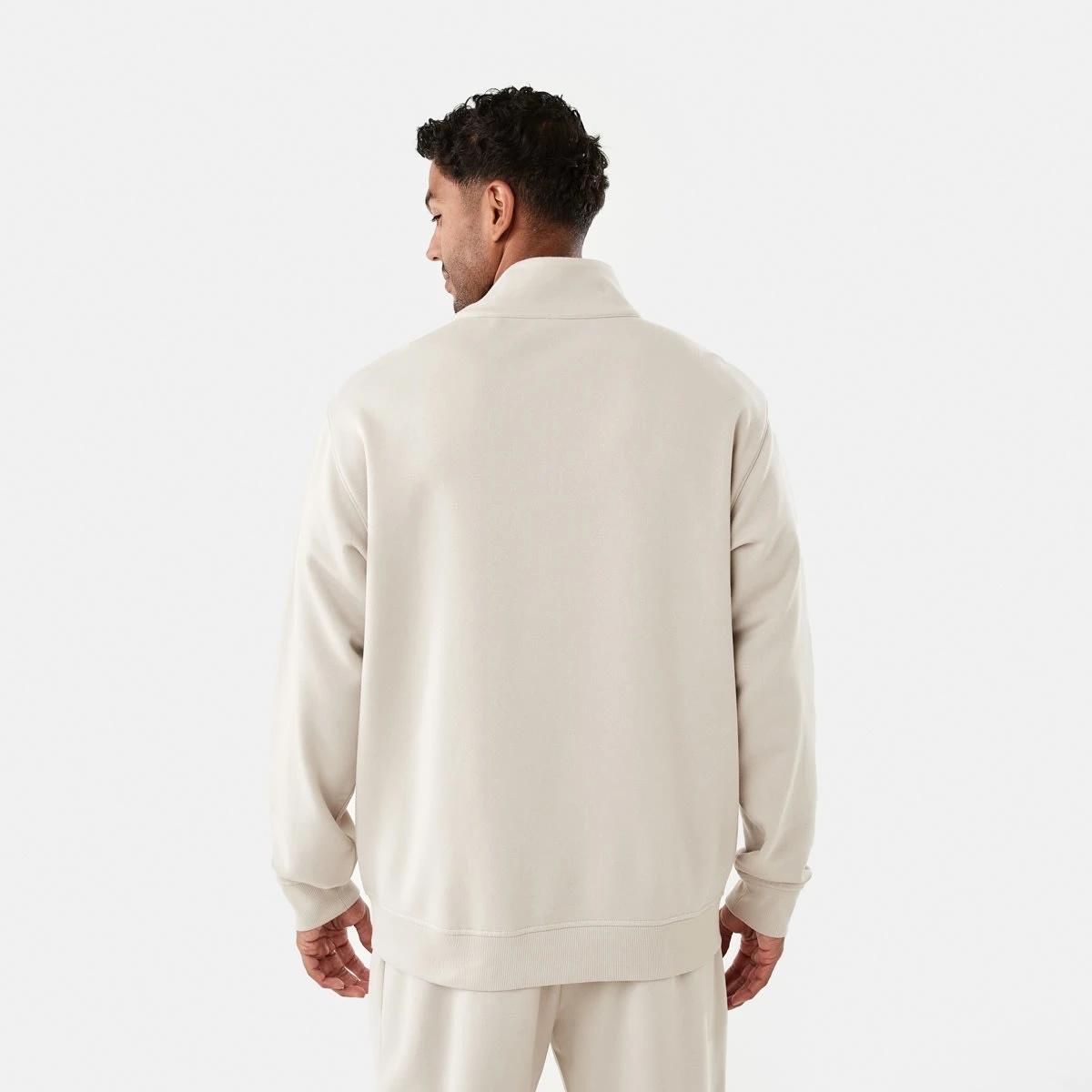 3 Active Mens Half Zip Pullover Sil Beige, 3 of 6
