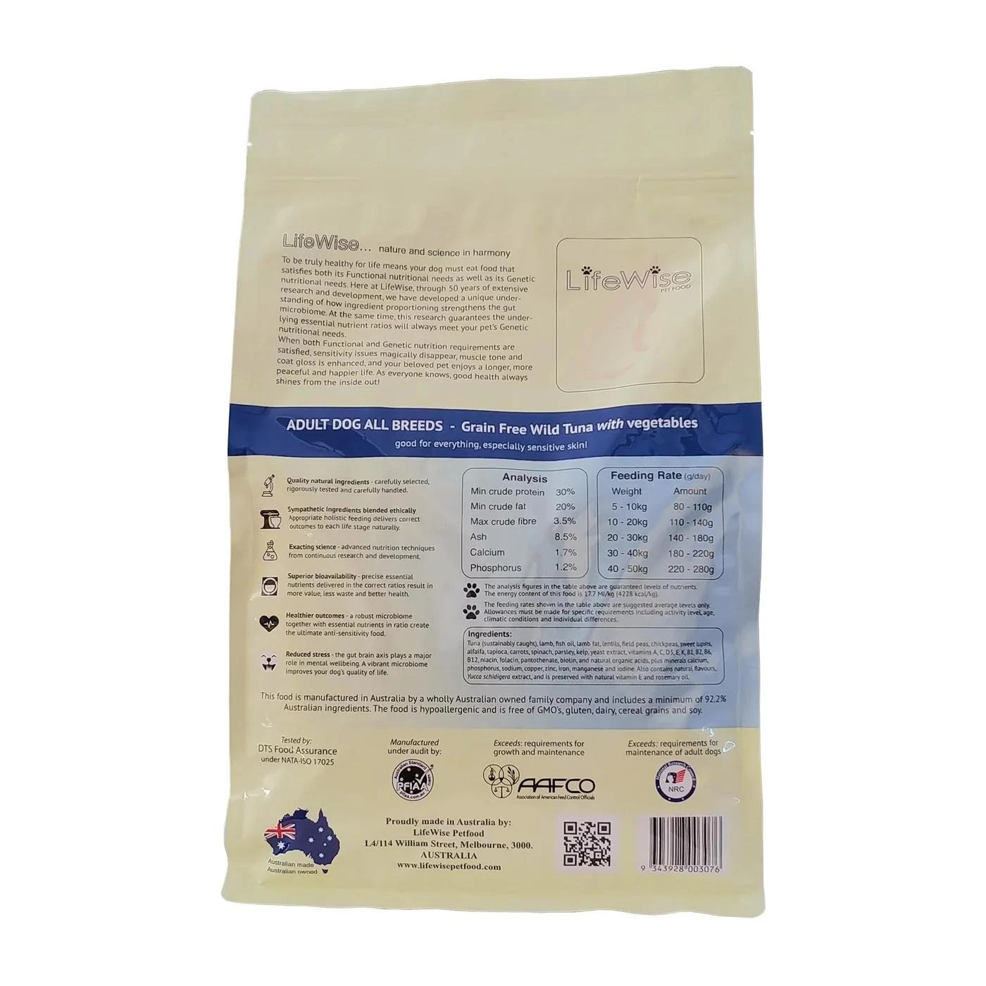 2 Lifewise Adult Dry Dog Food Wild Tuna w/ Lamb & Vegetables 18kg, 2 of 2