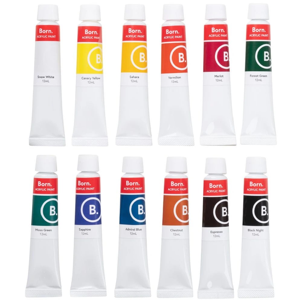 2 Born 12mL Acrylic Paint 12 Pack, 2 of 3