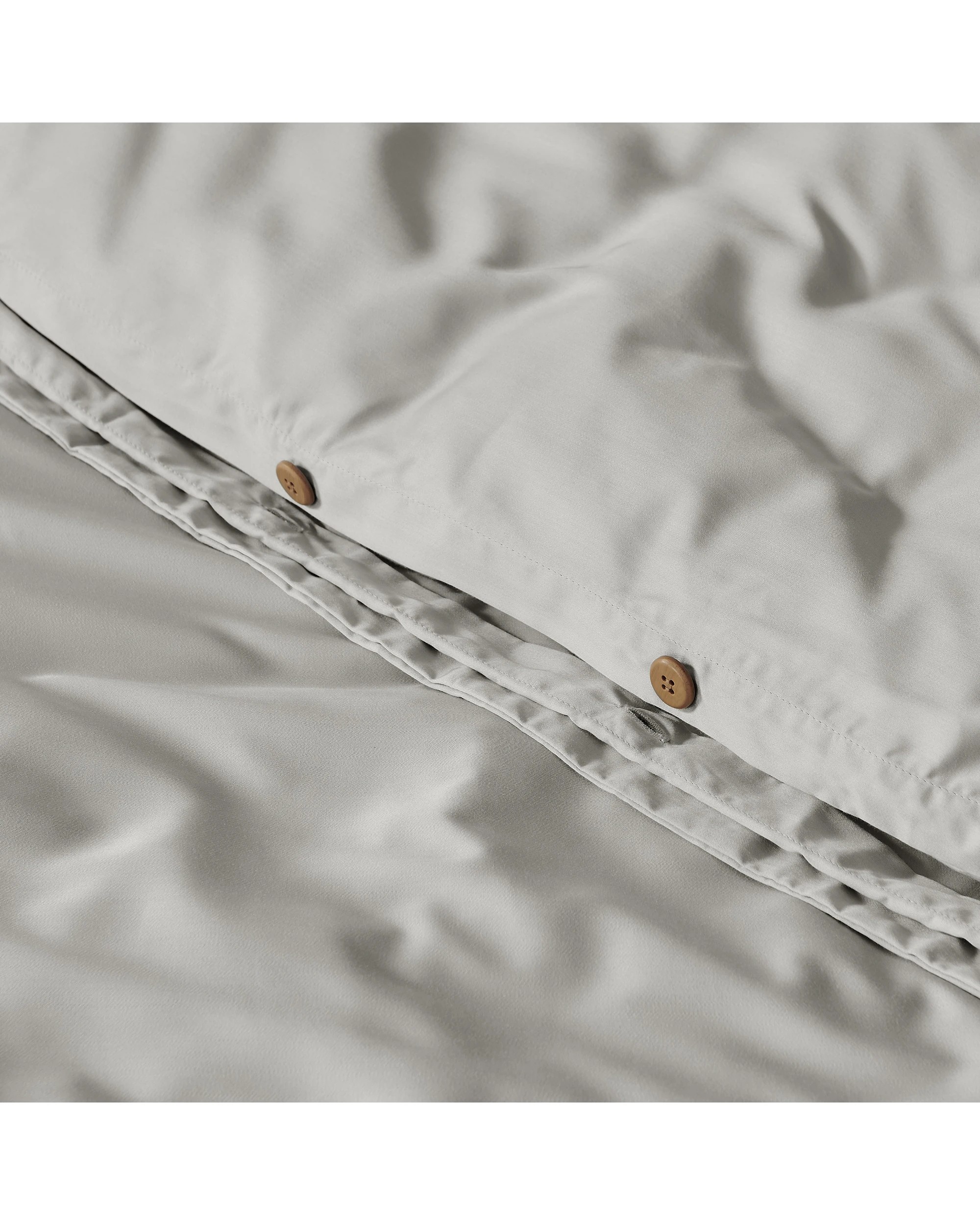 5 Natural Home 400TC 100% Bamboo Sateen Tailored Quilt Cover Set - Single Bed - Dove Grey, 5 of 7