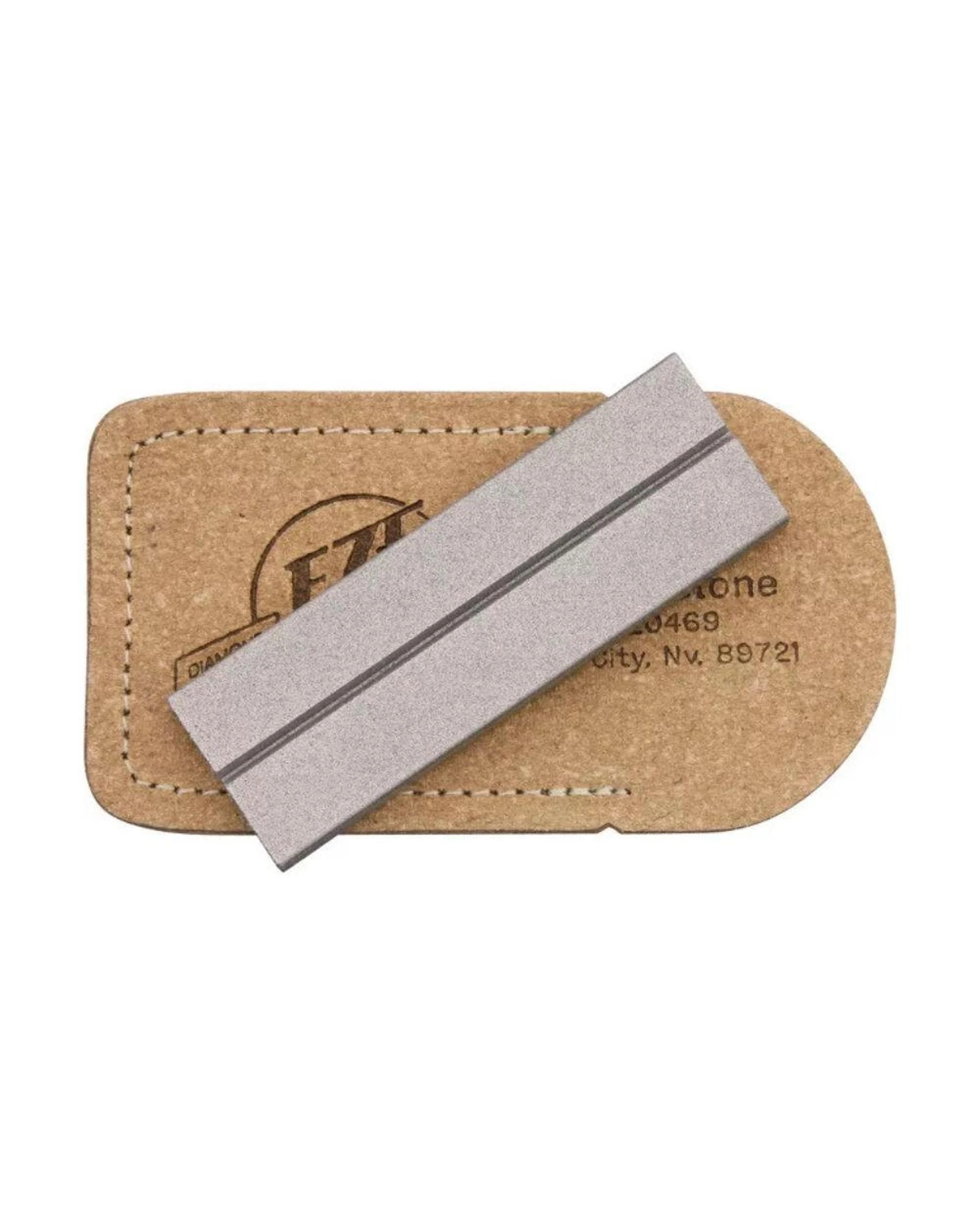 1 EzeLap Diamond Sharpening Plate 75 x 25mm with Leather Pouch 600 Grit, 1 of 1