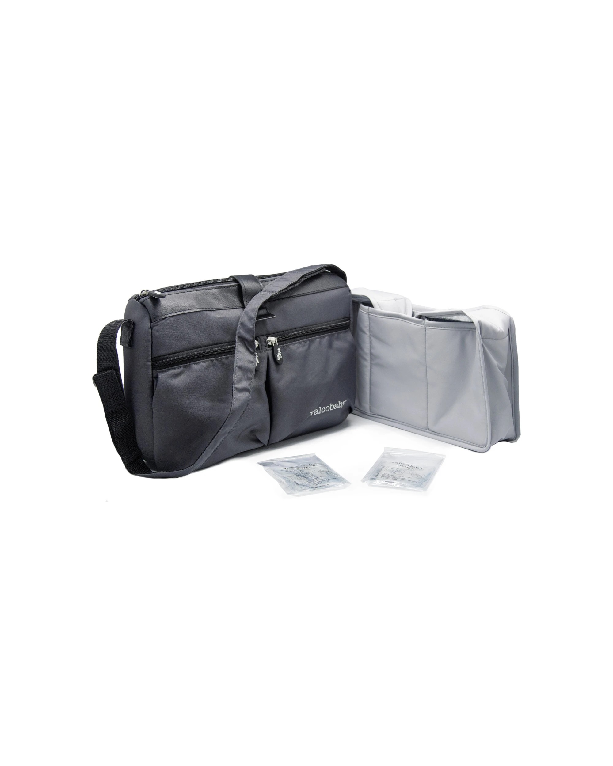 2 ValcoBaby Pram Stroller Carry All Caddy Organiser Universal Fit With Pocks - Grey, 2 of 7