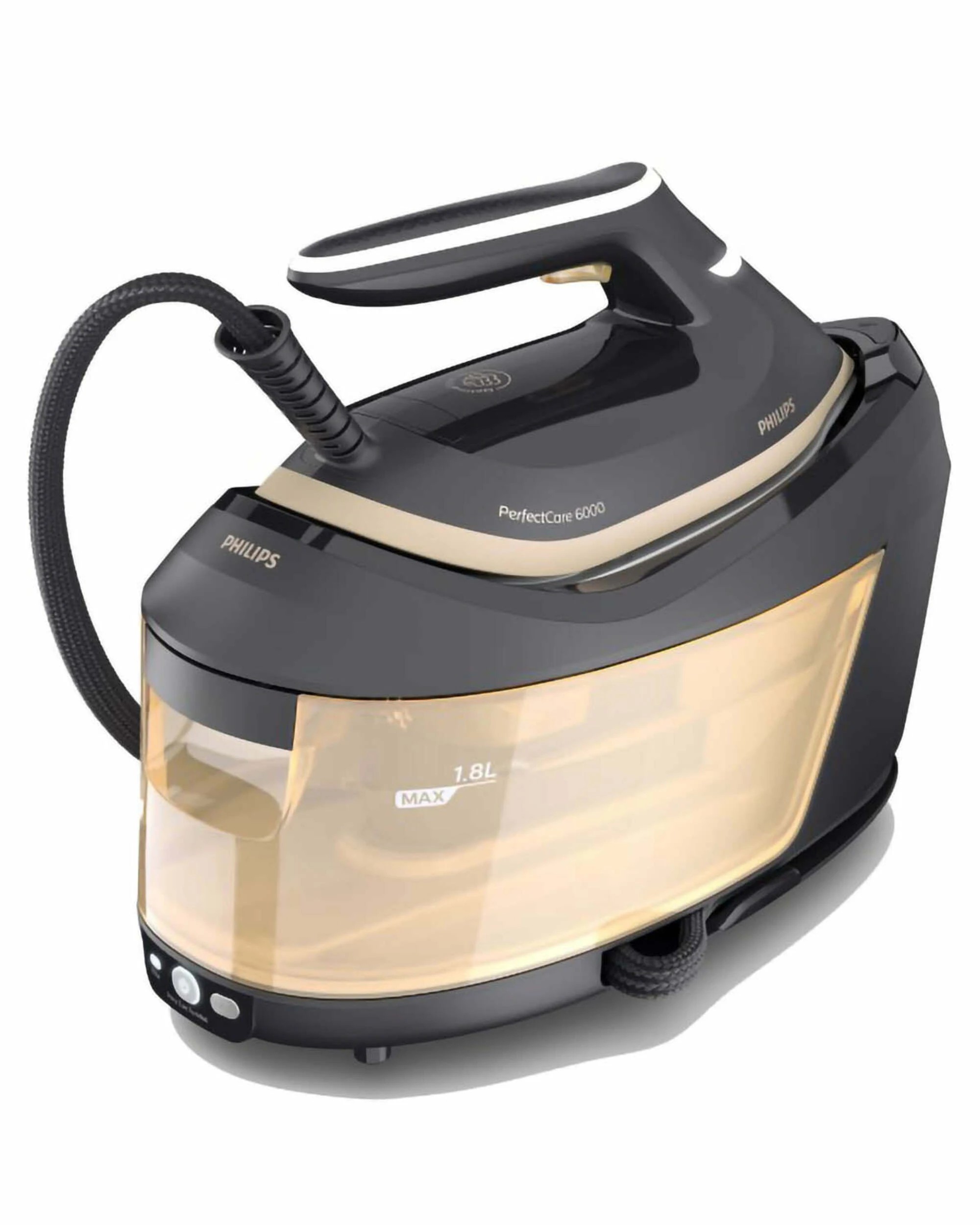 1 Philips PerfectCare Steam Generator Iron - Black/Gold (6000 Series), 1 of 5