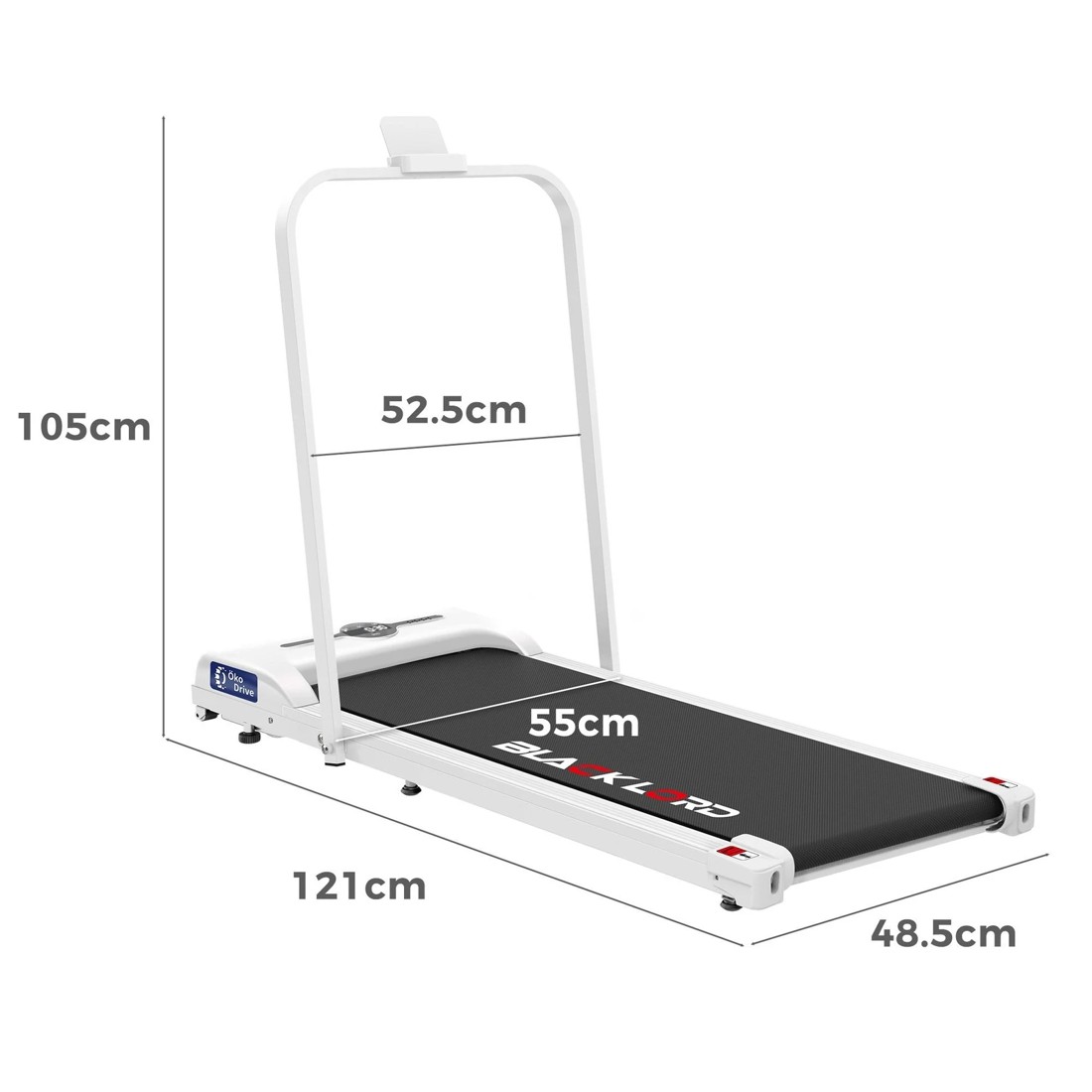 3 Black Lord Treadmill Electric Walking Pad Folding Fitness Machine Home Gym - White, 3 of 9