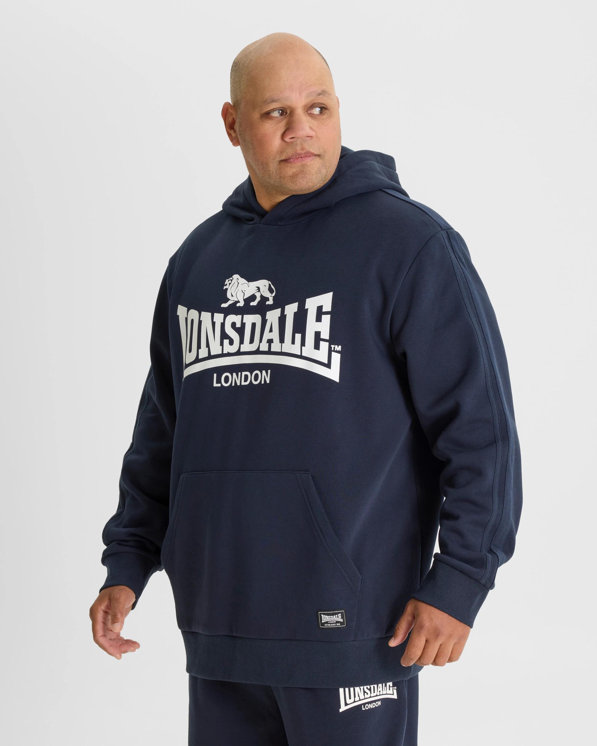 1 Lonsdale London Plus Sport Hoodie NAVY, 1 of 6