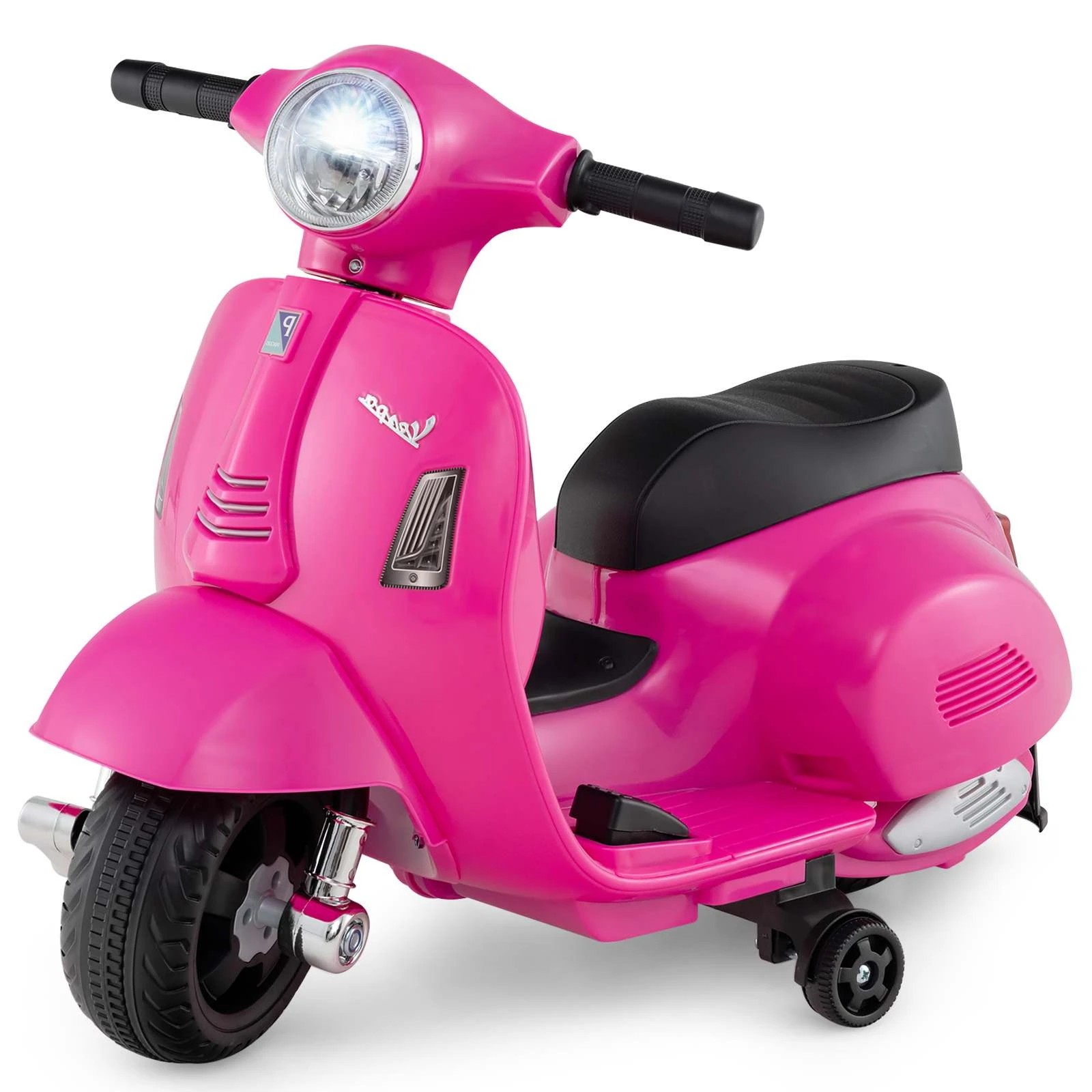 1 Costway 12V Electric Motorcycle Licensed VESPA Ride On Motorbike - Pink, 1 of 1