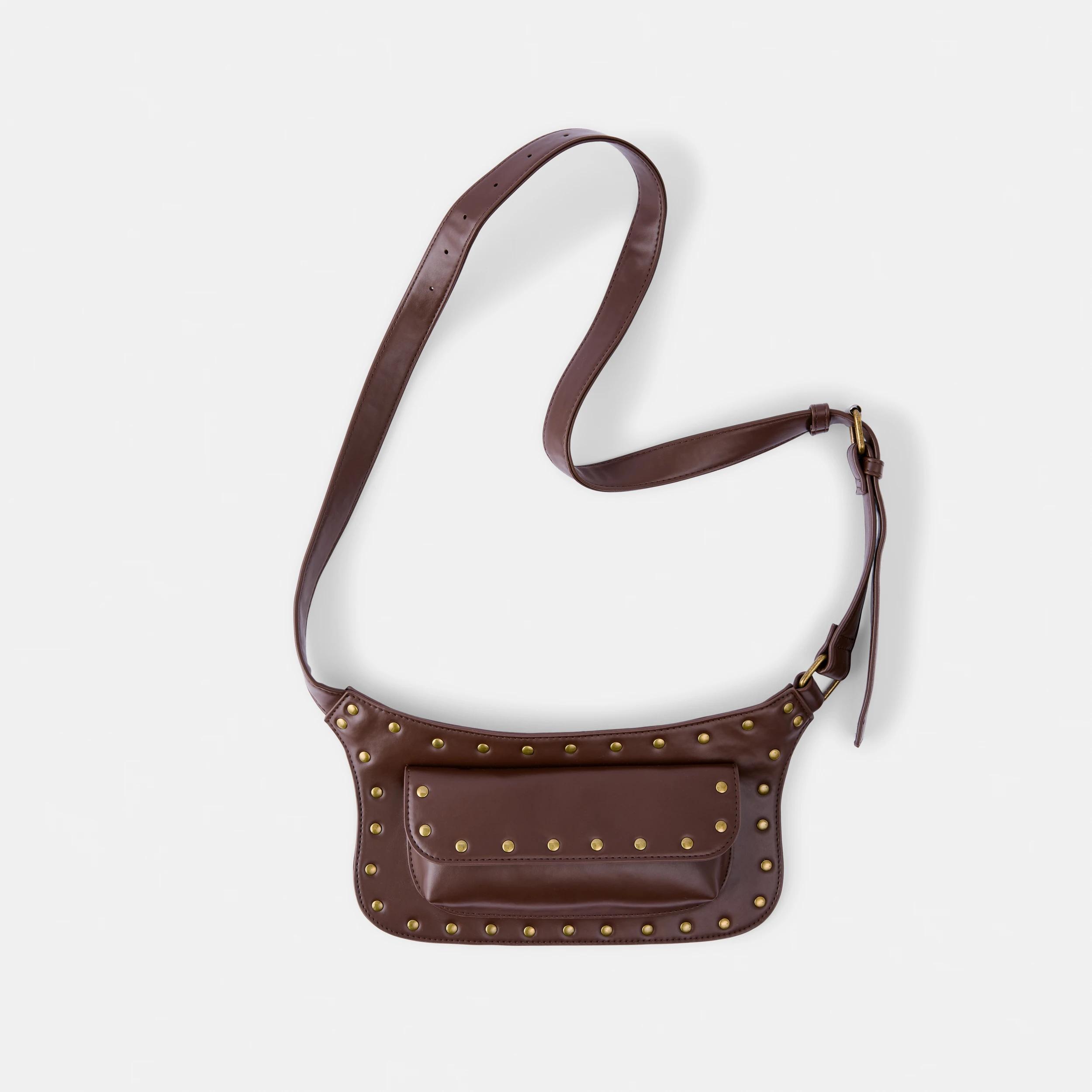 2 Studded Belt Bag Choc Plum, 2 of 8