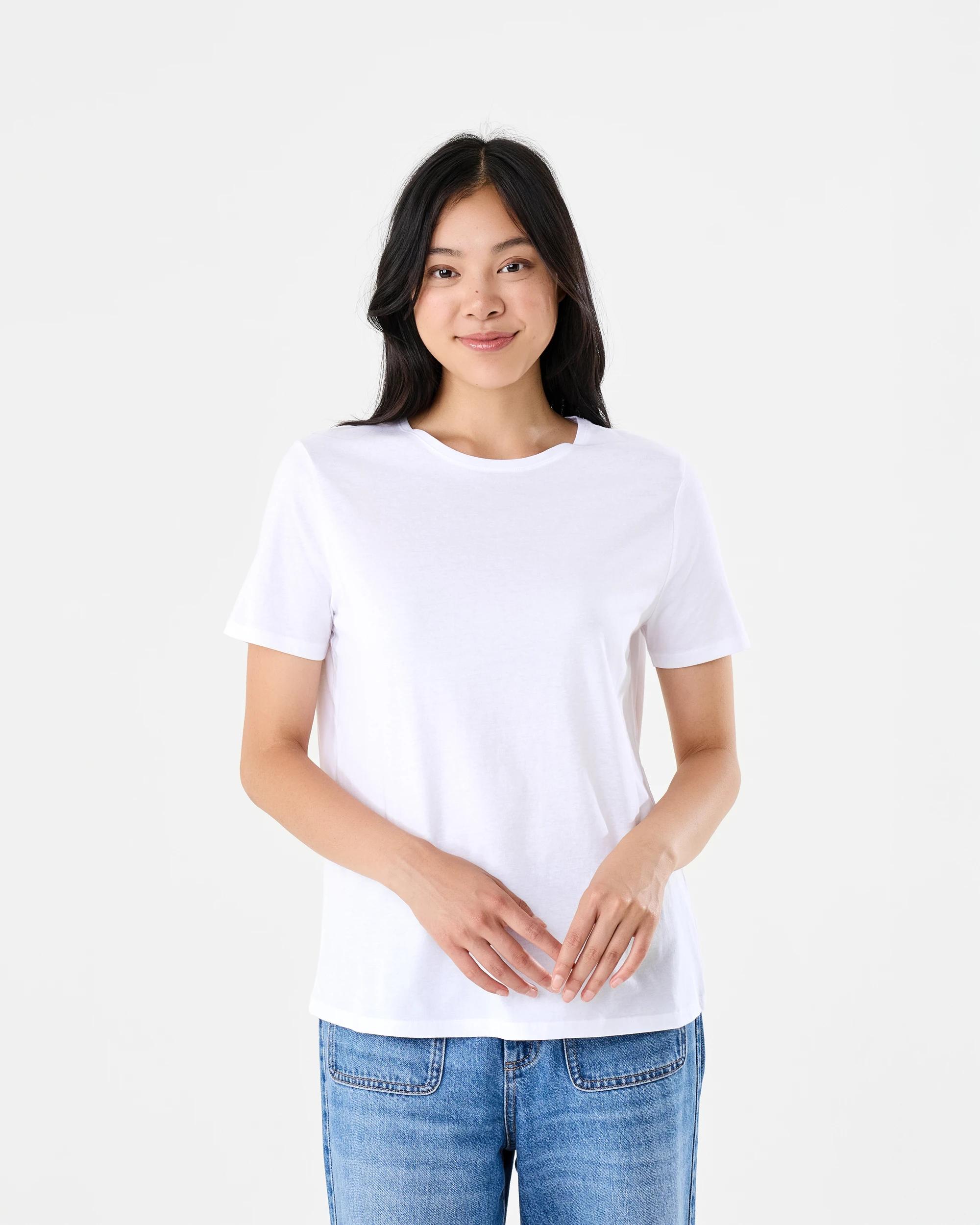 1 Short Sleeve Basic T-shirt White, 1 of 5