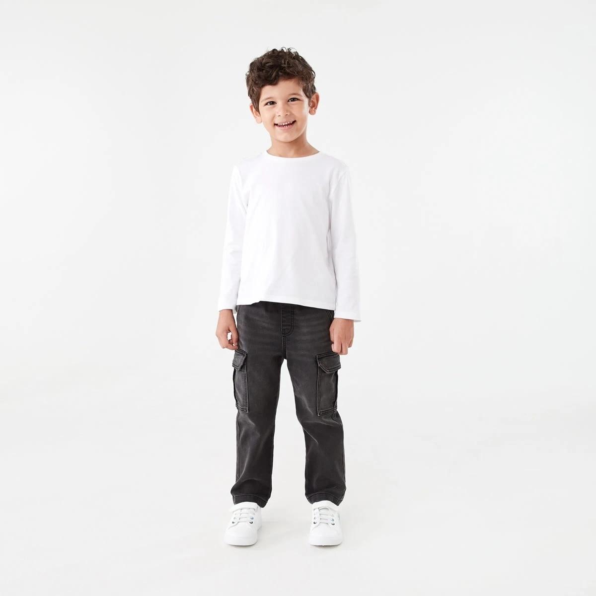 6 Denim Cargo Pants BLACK WASH, 6 of 9