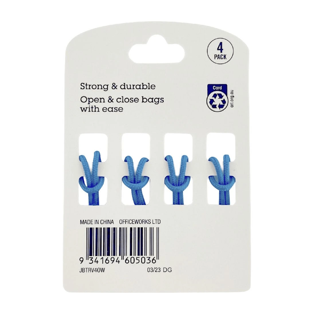 2 J.Burrows Zip Pullers 4 Pack Blue, 2 of 3