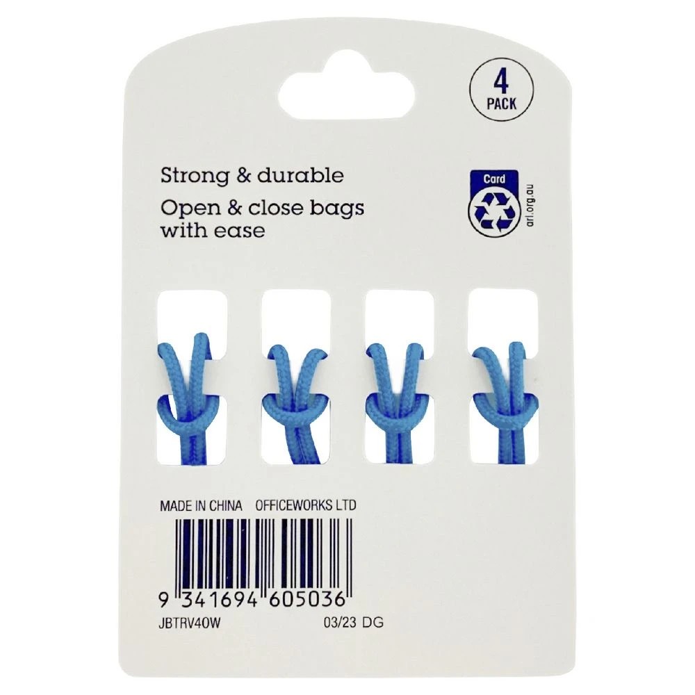 2 J.Burrows Zip Pullers 4 Pack Blue, 2 of 3