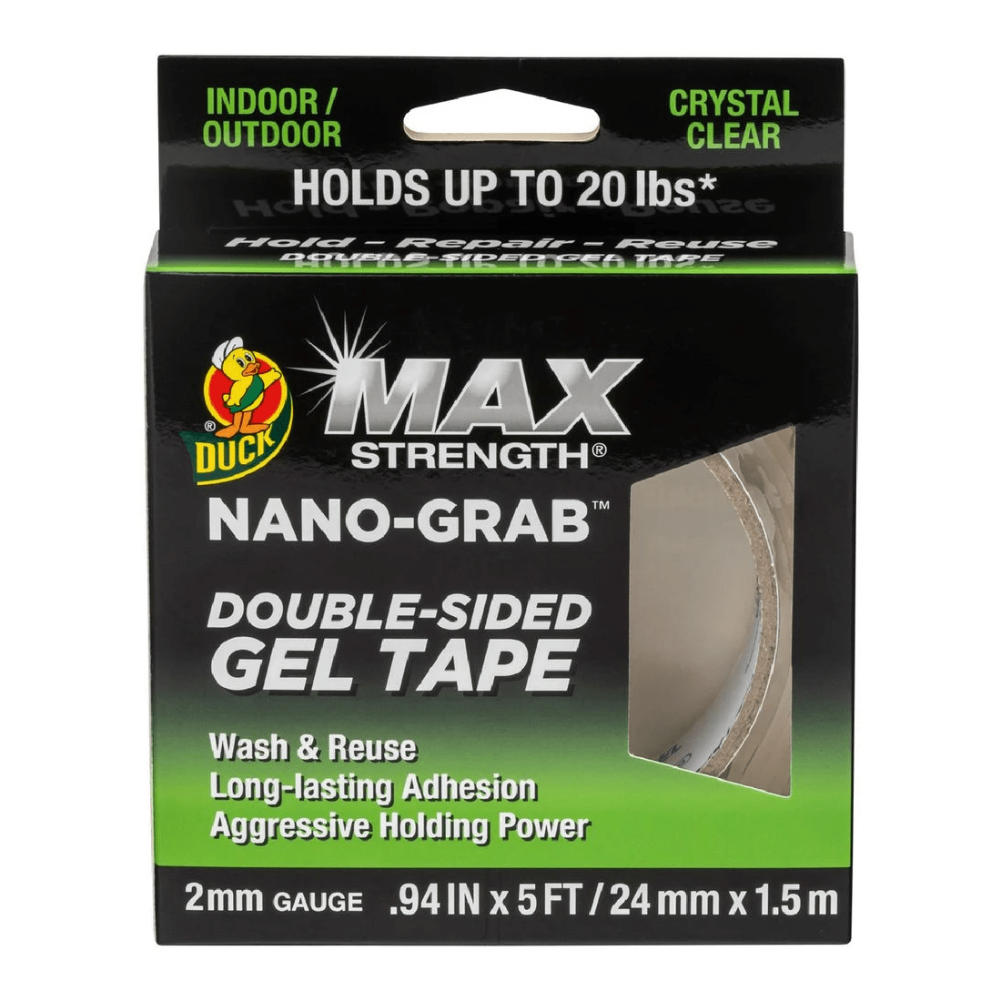 1 Duck Nano Grab Tape 24mmx1.5m Clear, 1 of 2