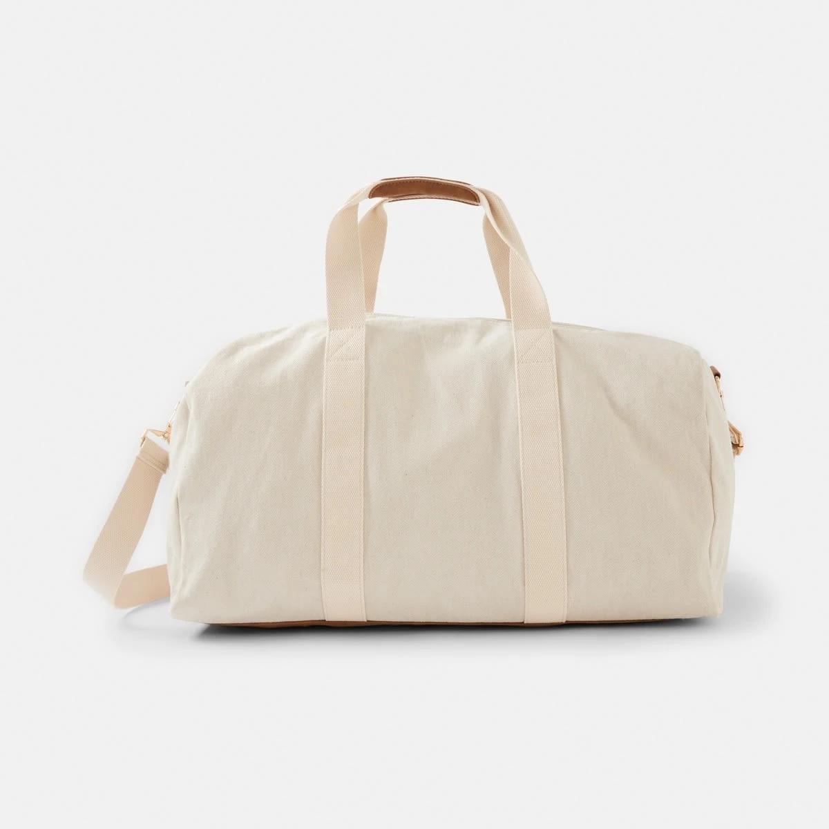 1 Canvas Weekender Bag NATURAL BEIGE, 1 of 5