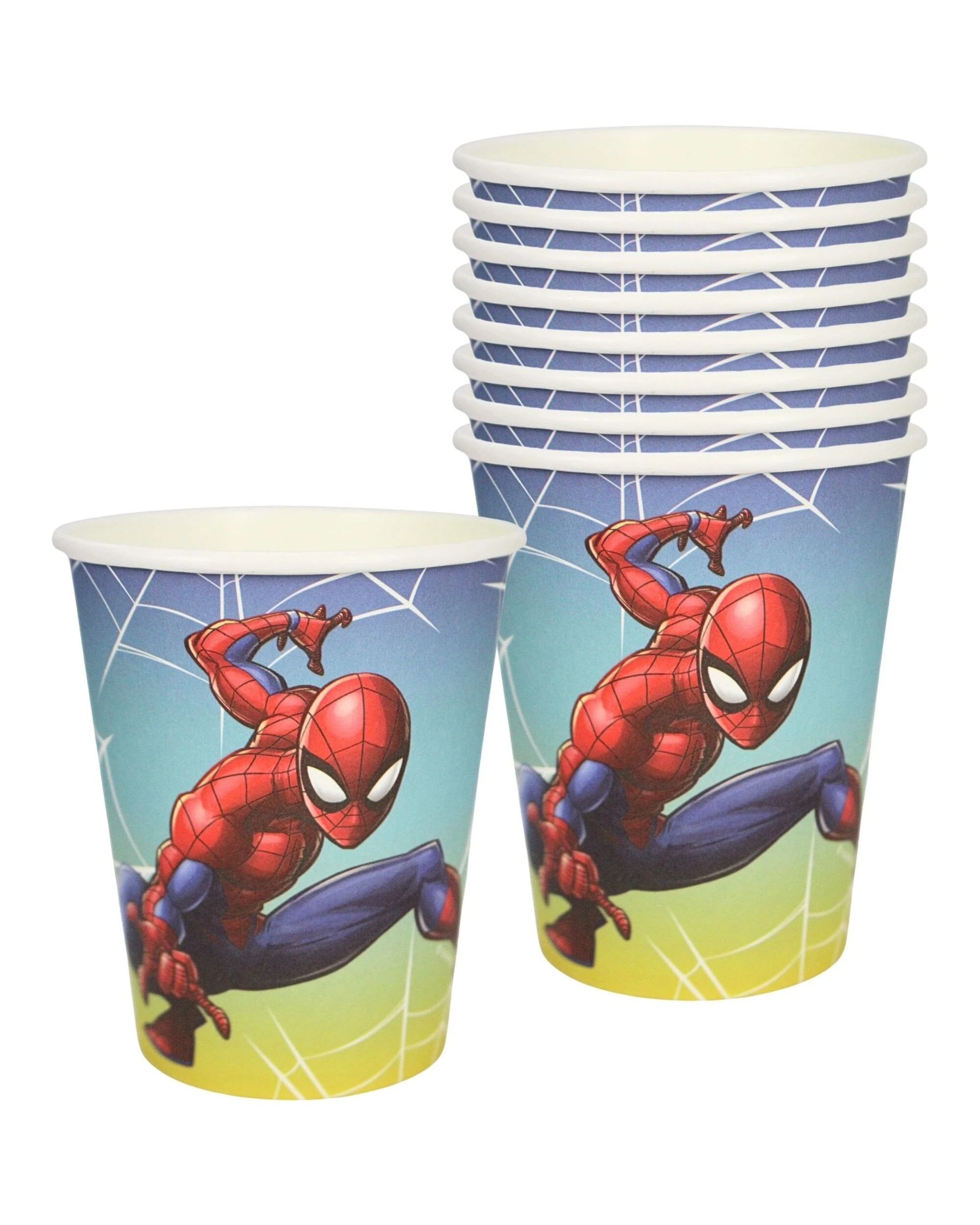 1 Artwrap Spiderman Party Hero Paper Cups Pack of 8 - Blue, 1 of 3