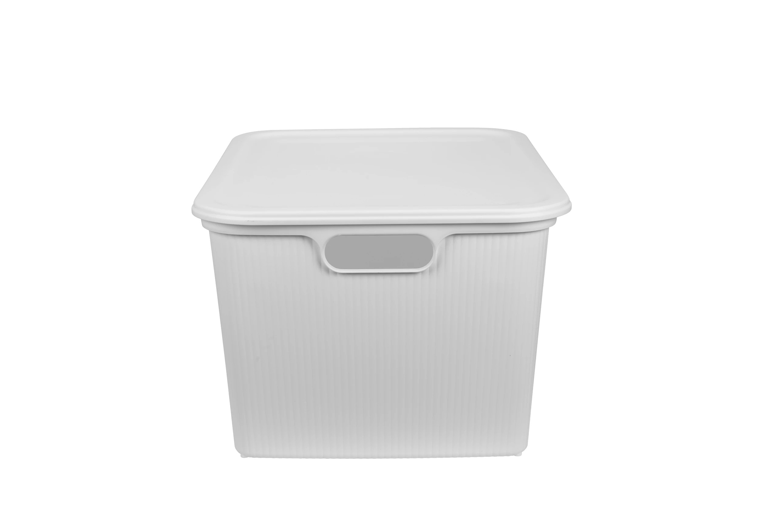 2 75L Ribbed Storage Tub - White, 2 of 6
