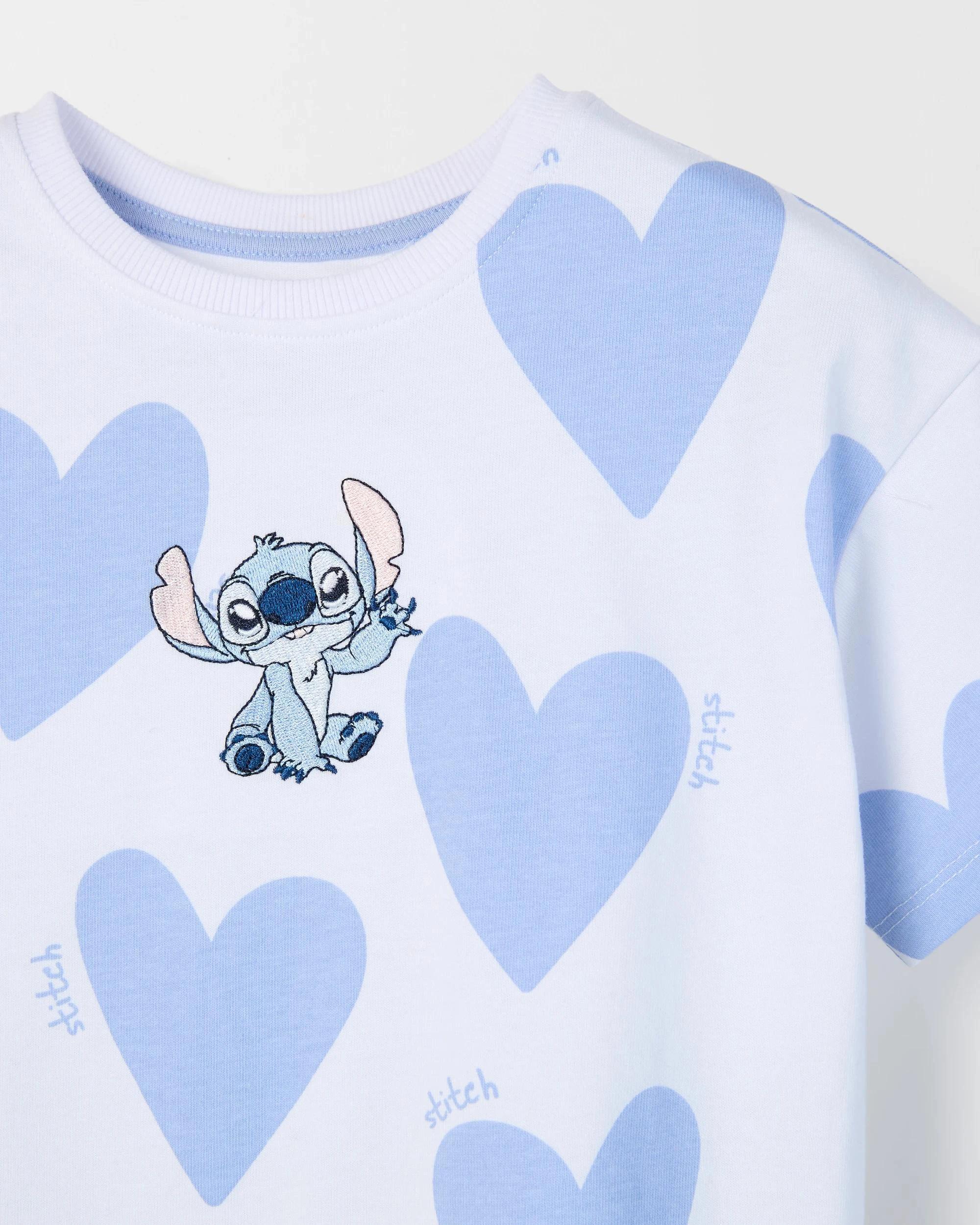 2 Disney Lilo & Stitch Australian Cotton Top and Flare Pants Set HEART BLUE, 2 of 4