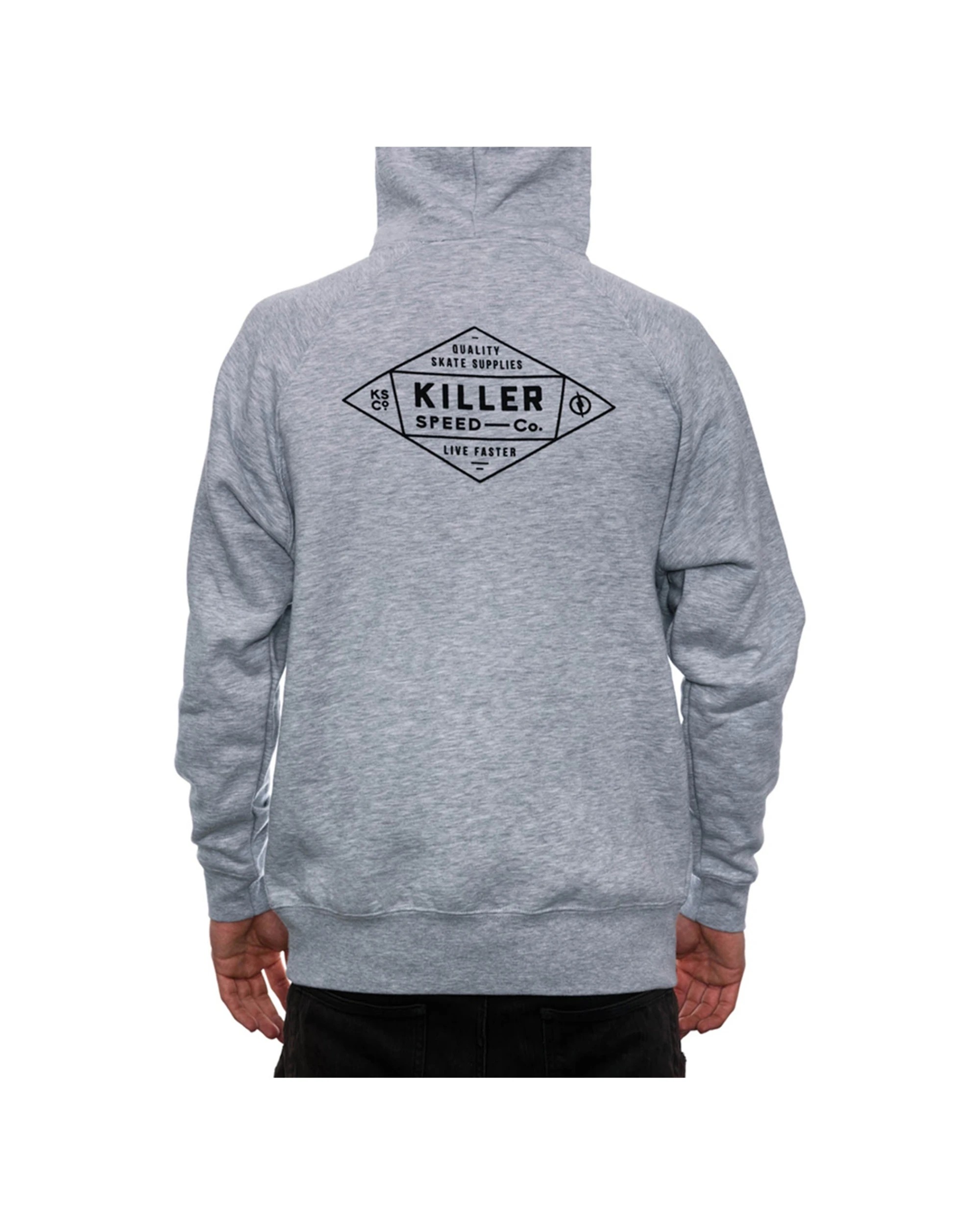 2 Killer Speed Co. Men Lockup Hoodie Sweater Regular Fit - L - Grey, 2 of 2