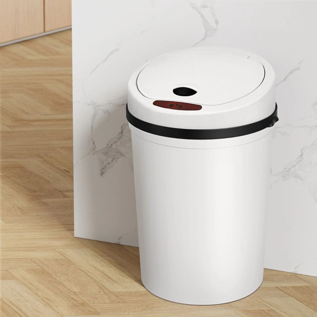 3 Devanti Sensor Bin Motion Rubbish Bins Kitchen Automatic Trash Can 9L - White, 3 of 6