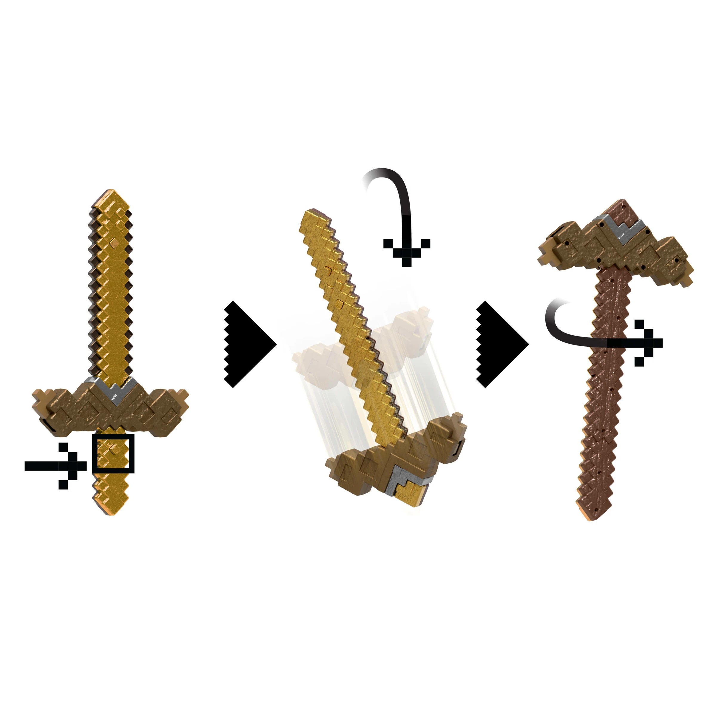 4 Minecraft Click & Switch Sword & Pickaxe, 4 of 6