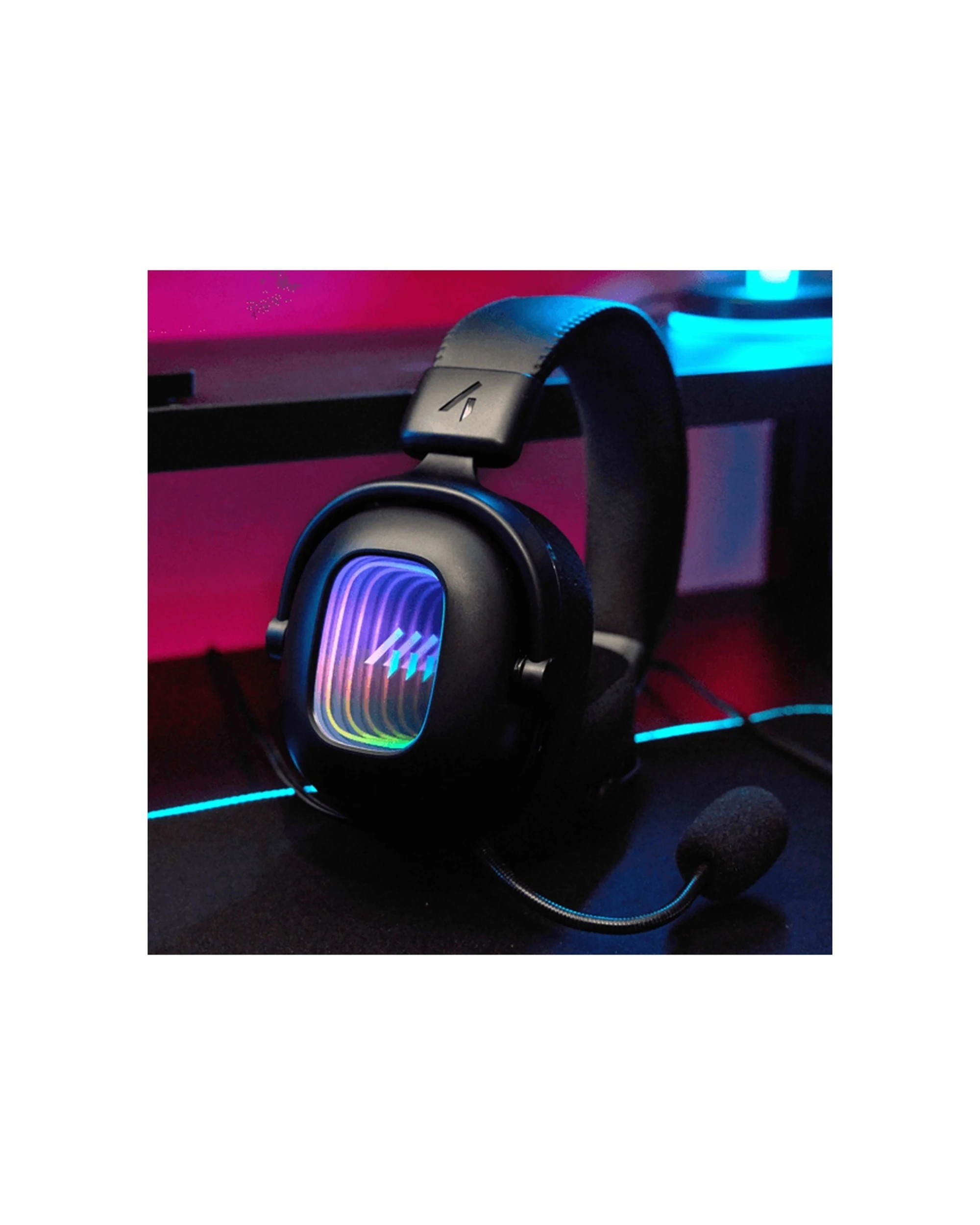 3 4Gamers Radar Wired Gaming Headset Multiformat 3.5mm LED Integrated Controls - Black, 3 of 4