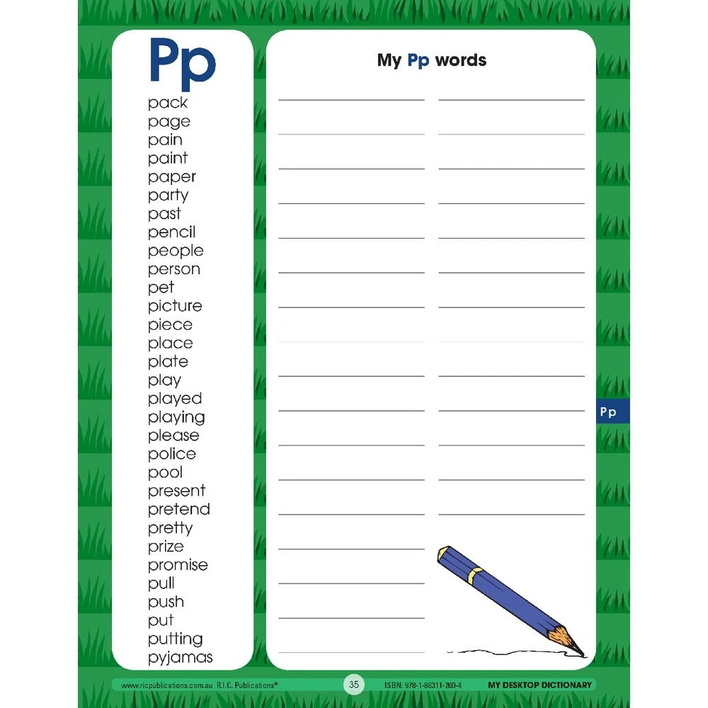 5 R.I.C My Desktop Dictionary Ages 5 to 8, 5 of 5