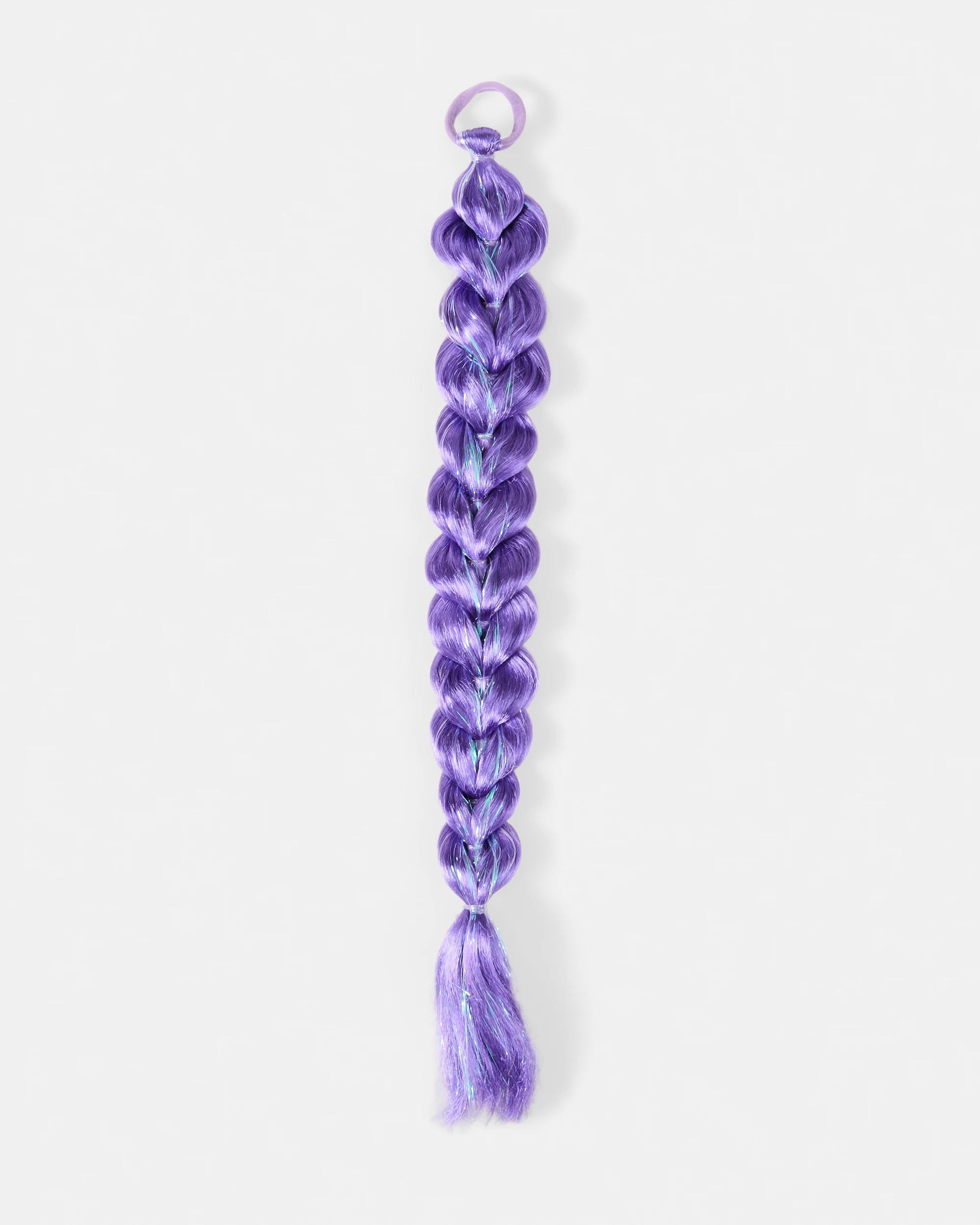 2 Purple Plait Hair Extension Hair Tie, 2 of 4